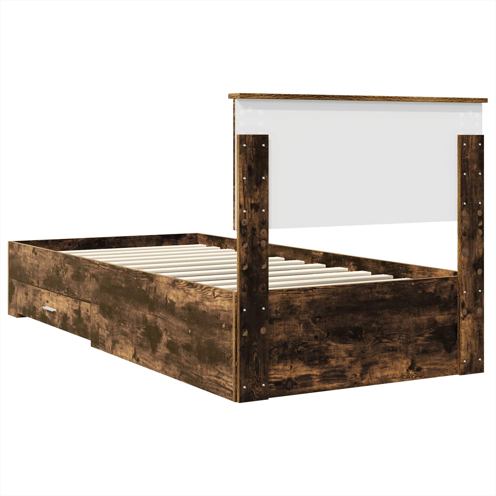 Cadre de lit Chêne fumé 100 x 200 cm Bois d'ingénierie - XIOS