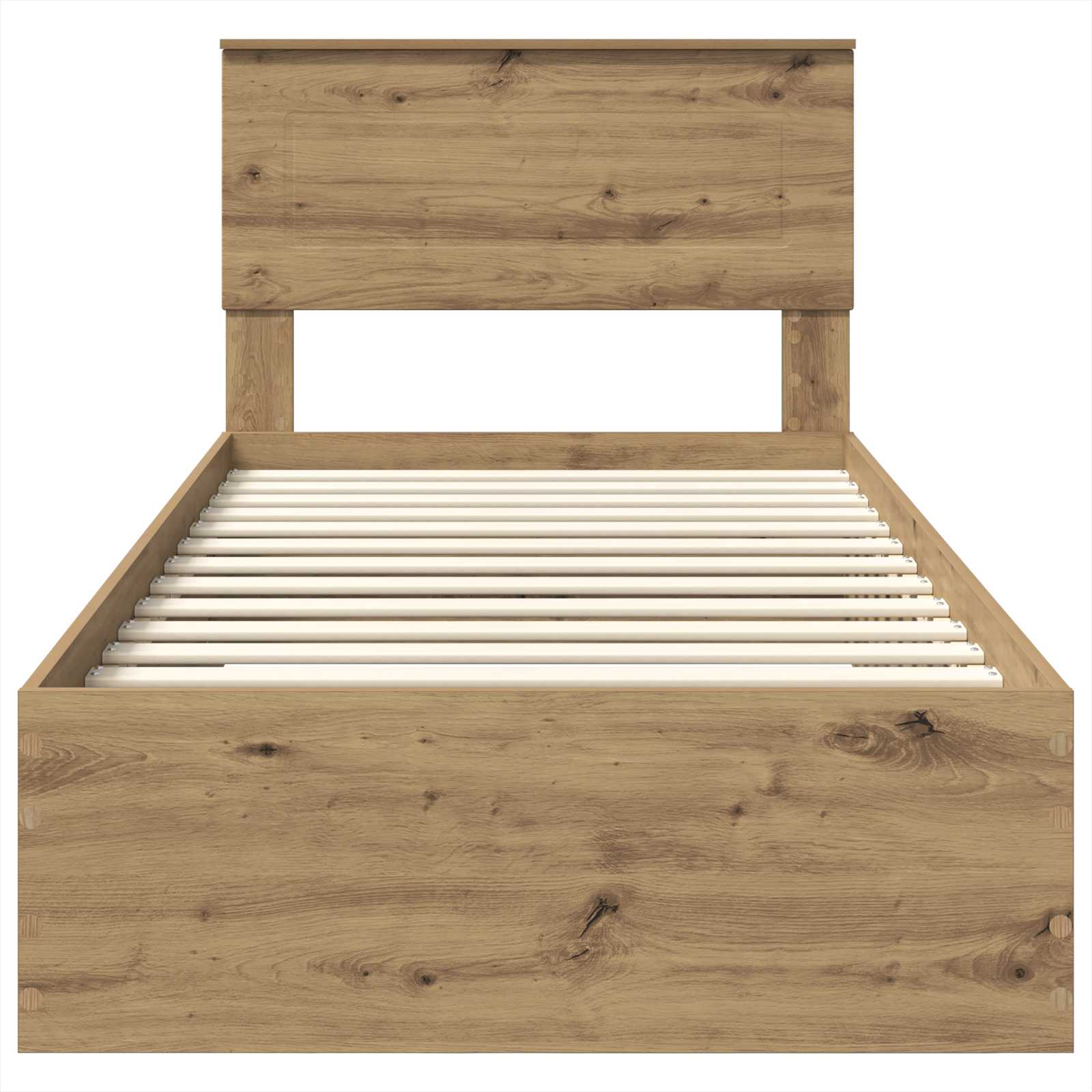 Cadre de lit Chêne artisanal 100 x 200 cm Bois d'ingénierie - XIOS