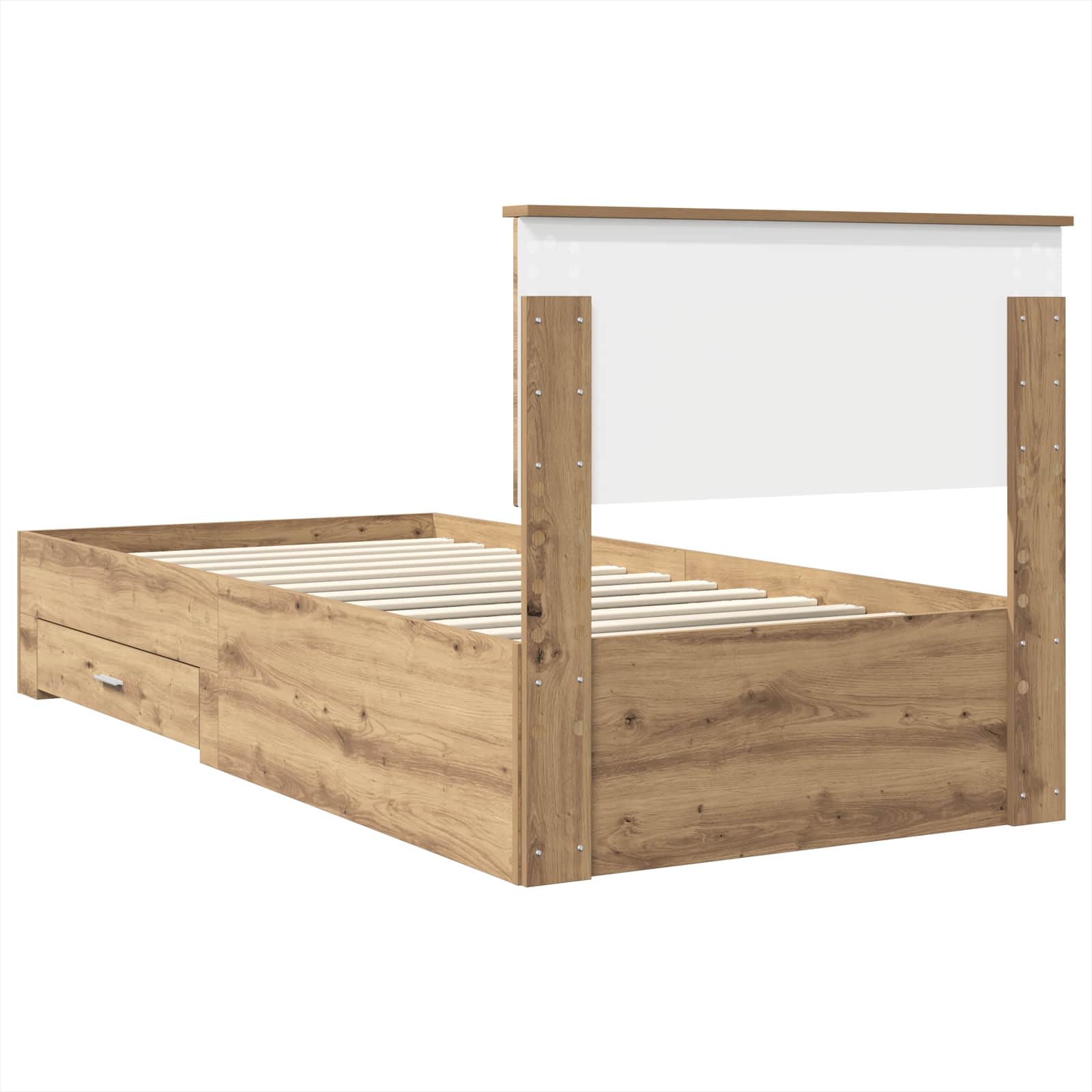 Cadre de lit Chêne artisanal 90 x 190 cm Bois d'ingénierie - XIOS