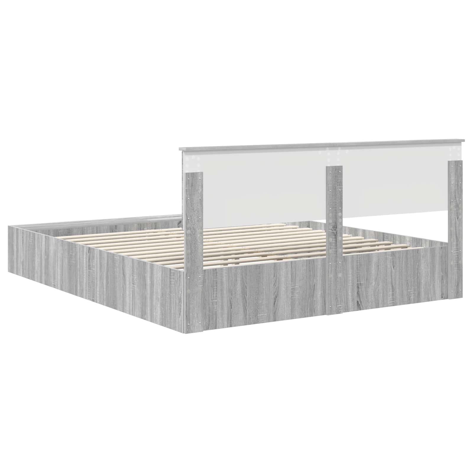 Cadre de lit Gris Sonoma 200 x 200 cm Bois d'ingénierie - XIOS