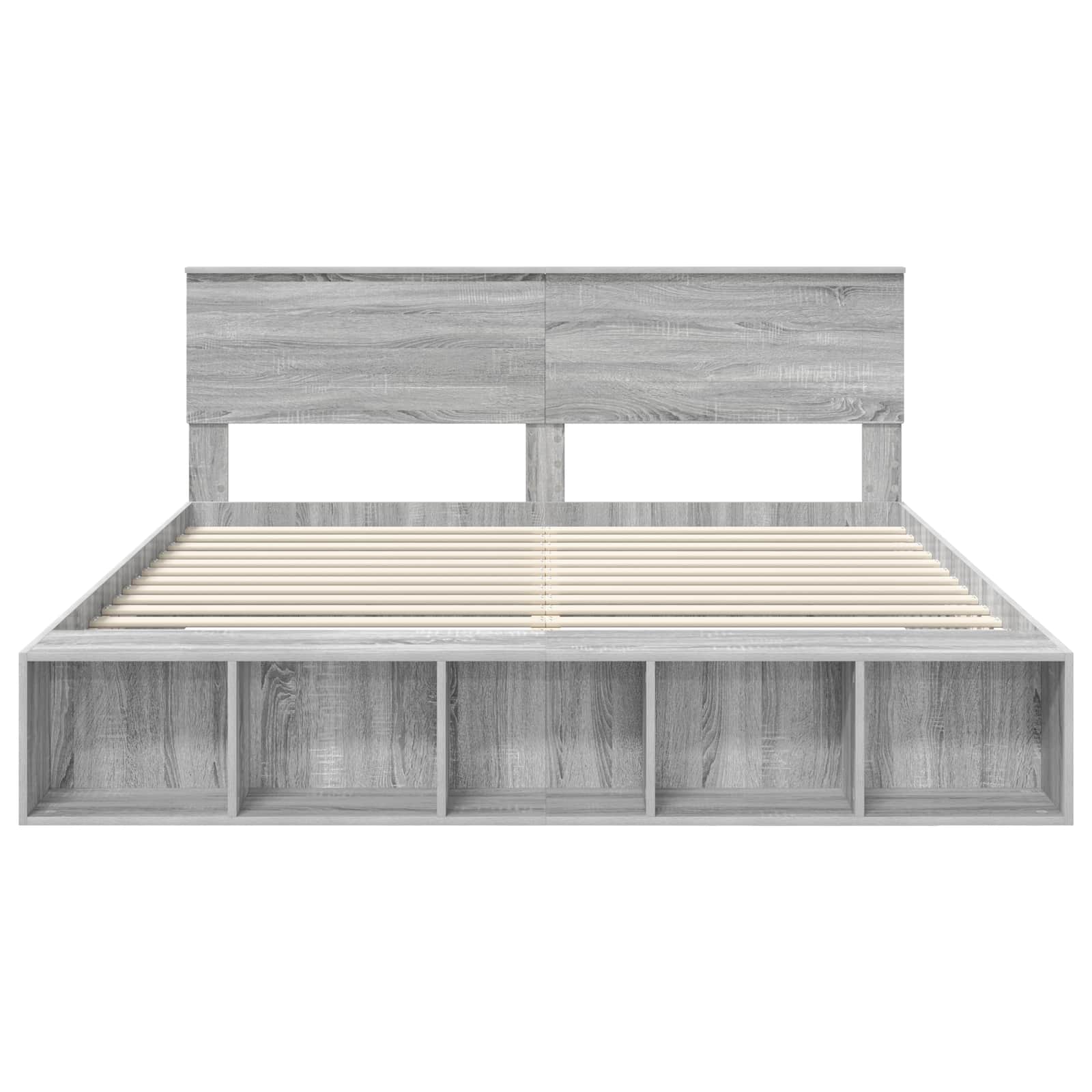 Cadre de lit Gris Sonoma 200 x 200 cm Bois d'ingénierie - XIOS