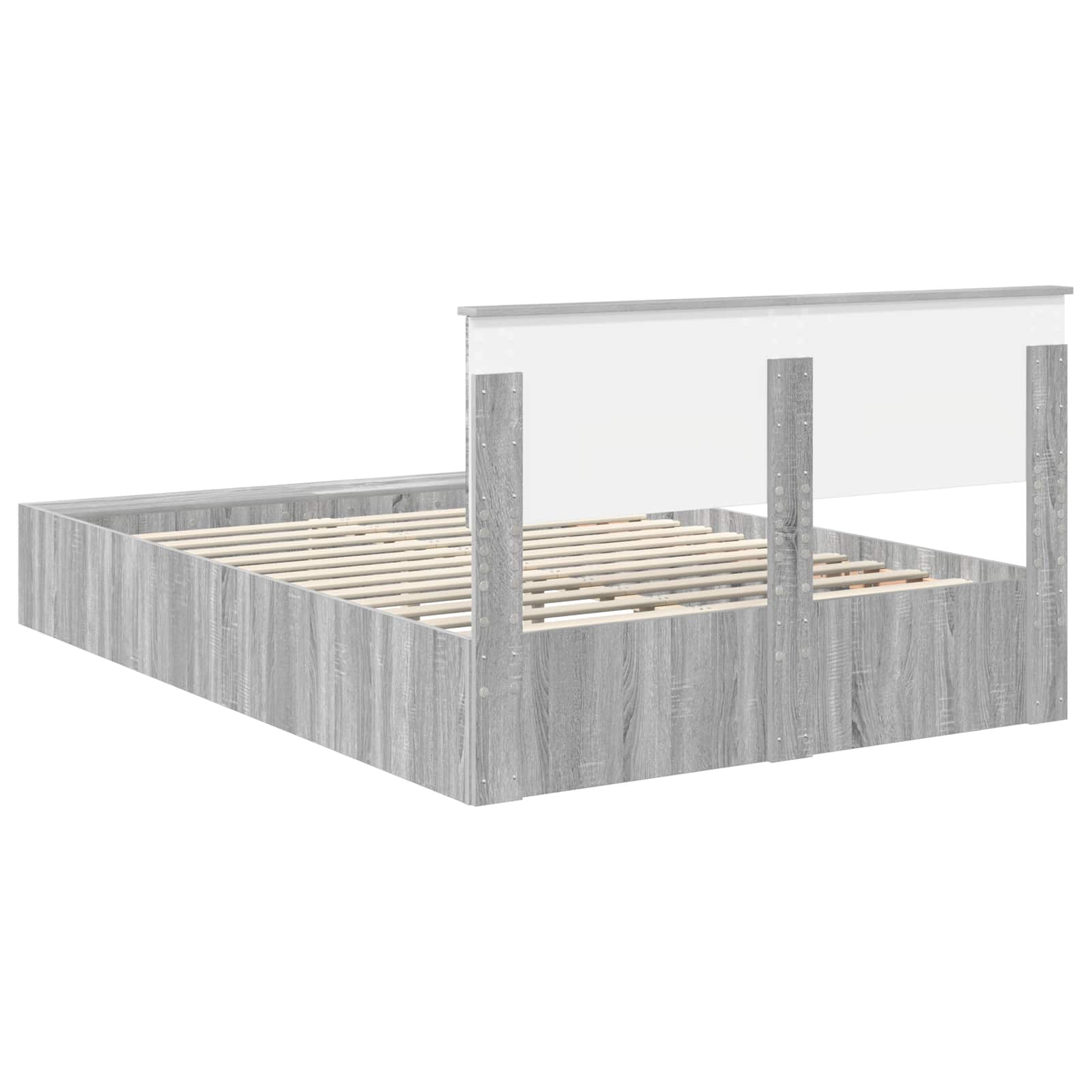 Cadre de lit Gris Sonoma 150 x 200 cm Bois d'ingénierie - XIOS