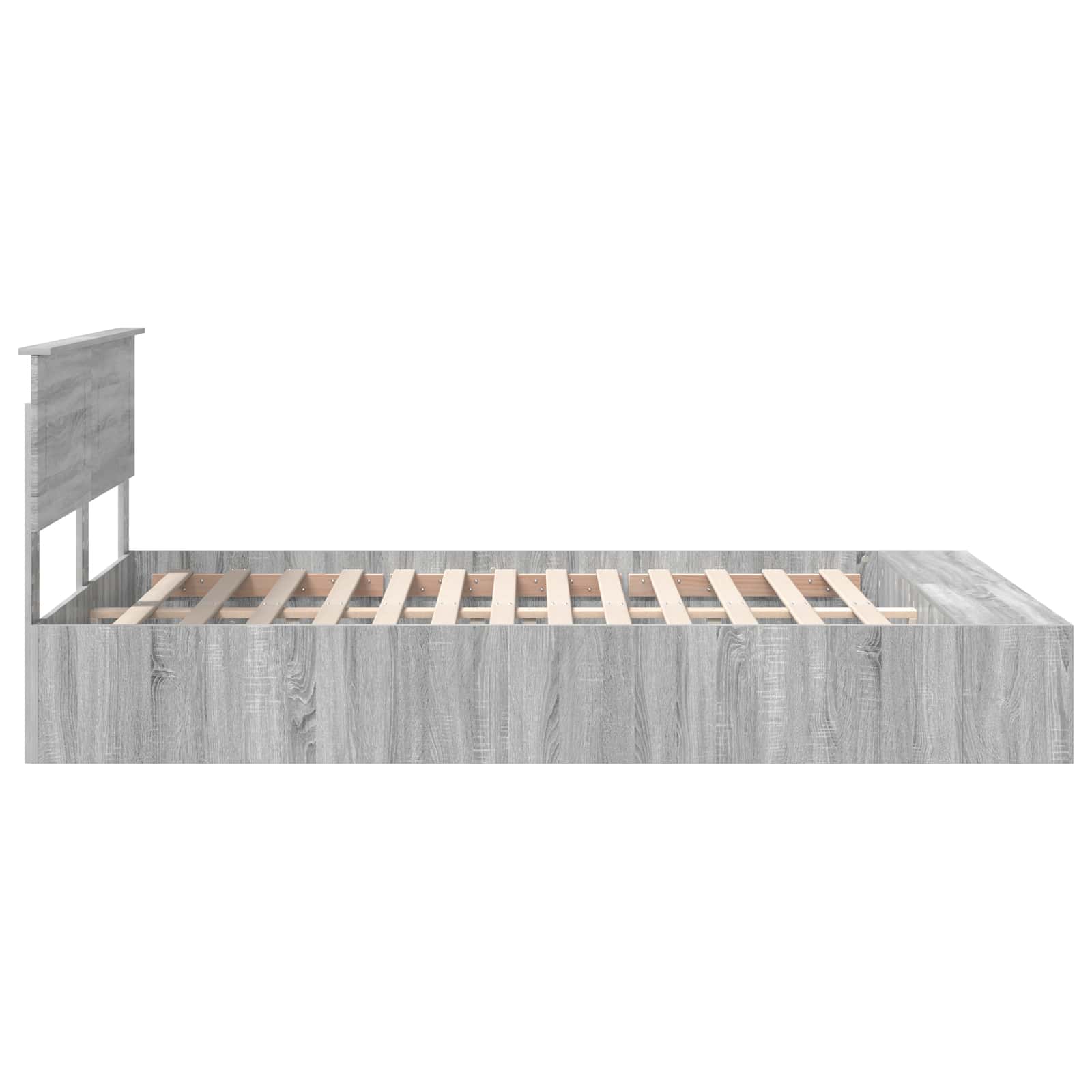 Cadre de lit Gris Sonoma 150 x 200 cm Bois d'ingénierie - XIOS