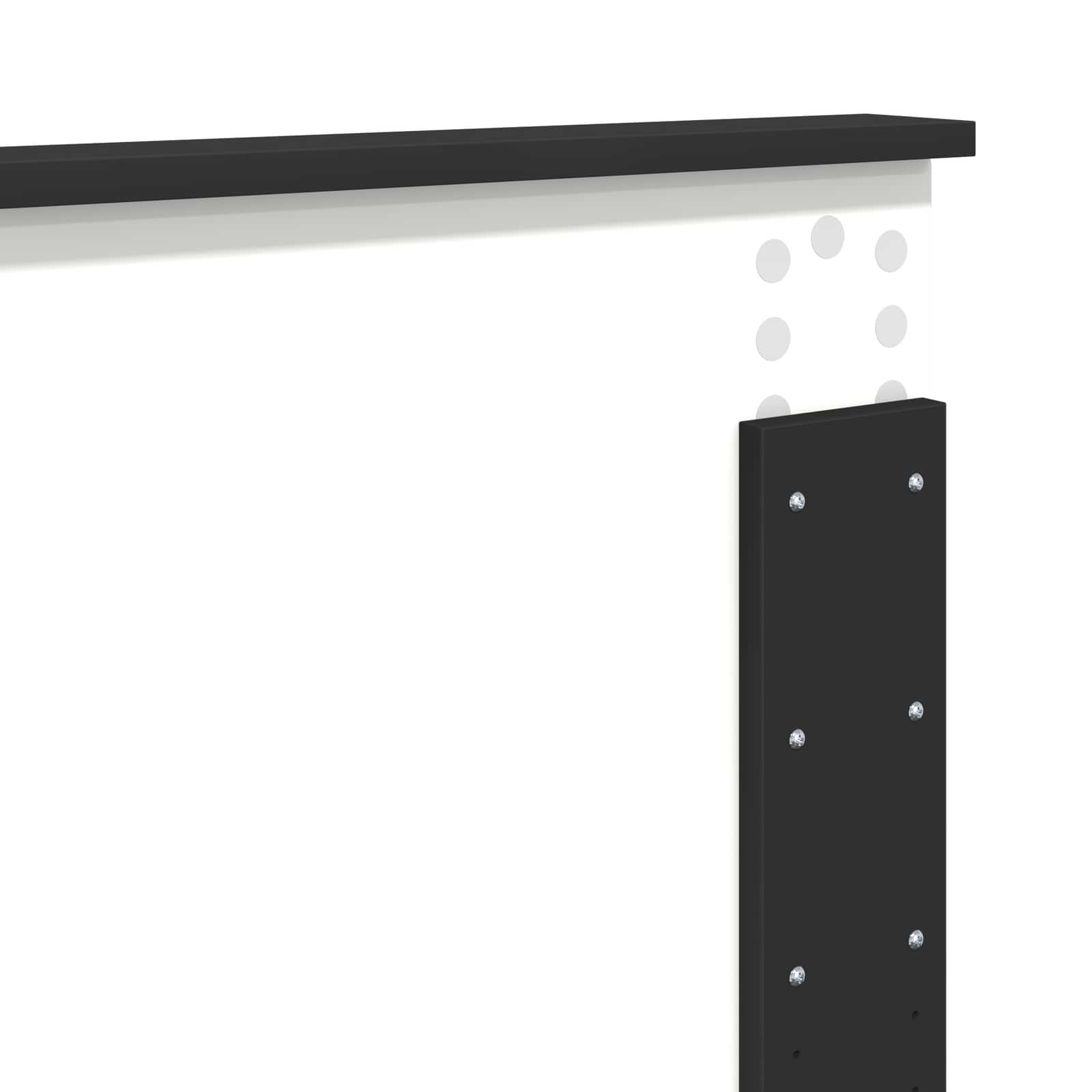 Cadre de lit avec étagère Noir 135 x 190 cm Bois d'ingénierie - XIOS