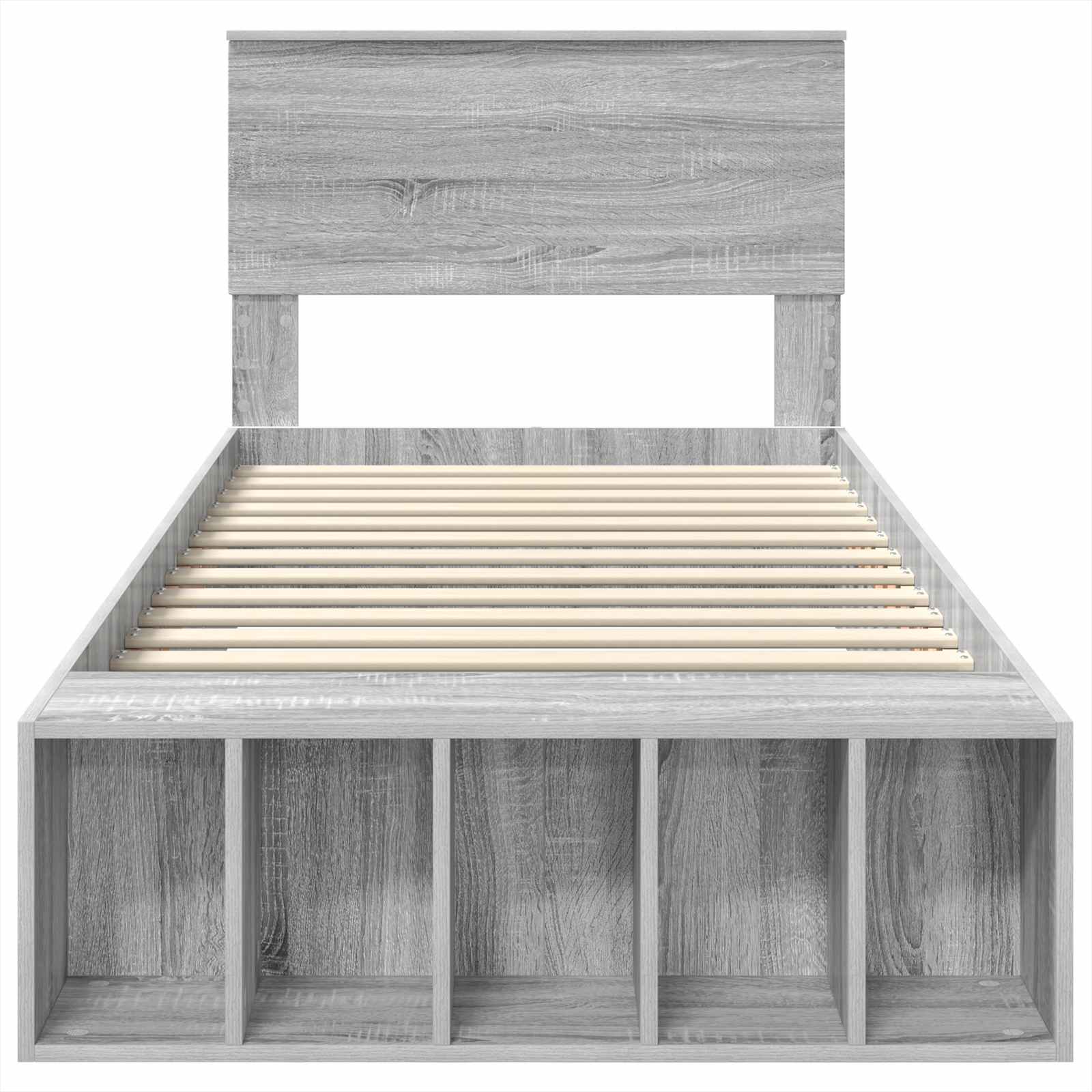 Cadre de lit Gris Sonoma 100 x 200 cm Bois d'ingénierie - XIOS