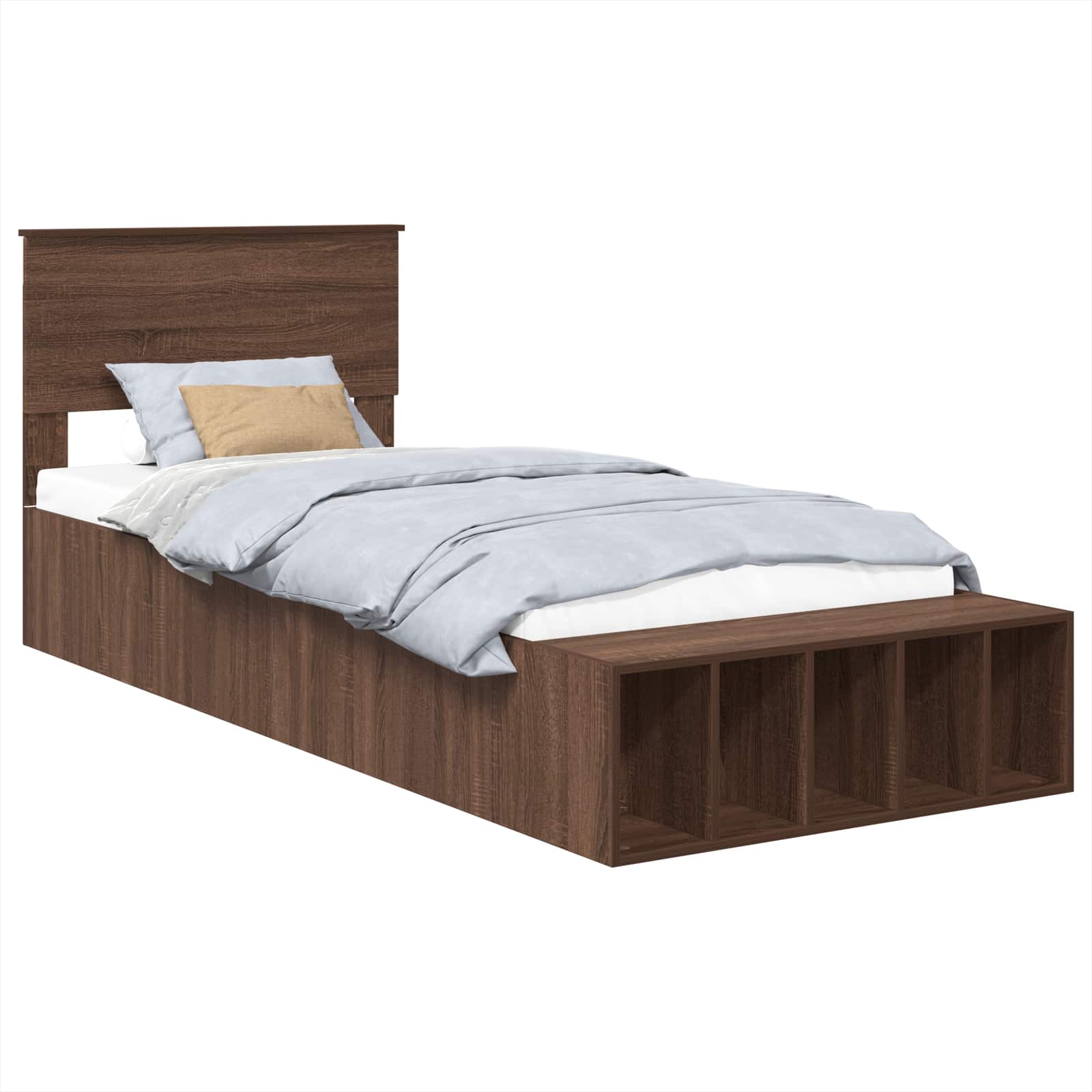 Cadre de lit Chêne brun 75 x 190 cm Bois d'ingénierie - XIOS