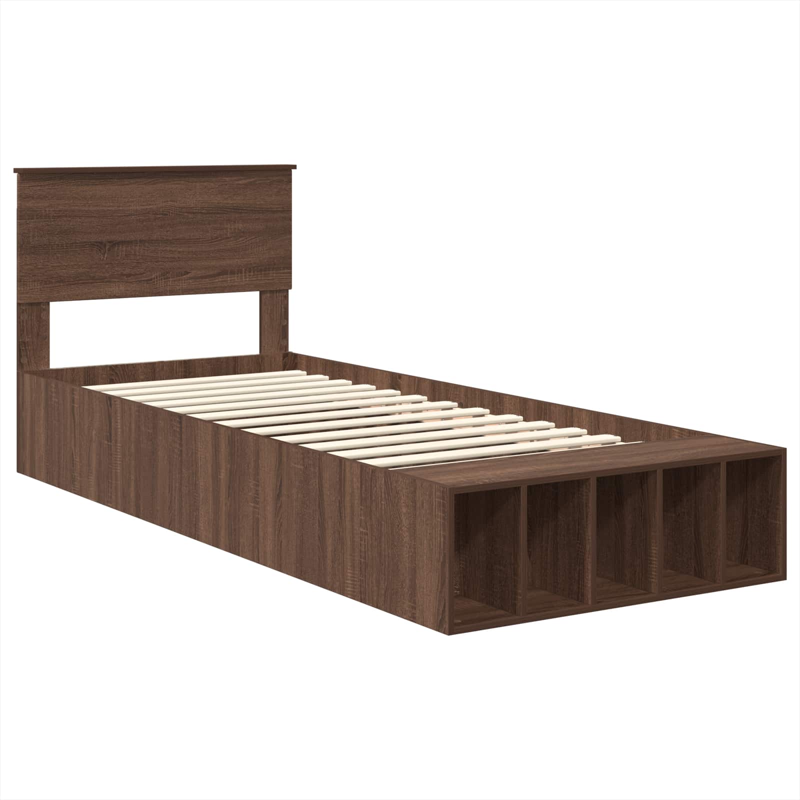Cadre de lit Chêne brun 75 x 190 cm Bois d'ingénierie - XIOS