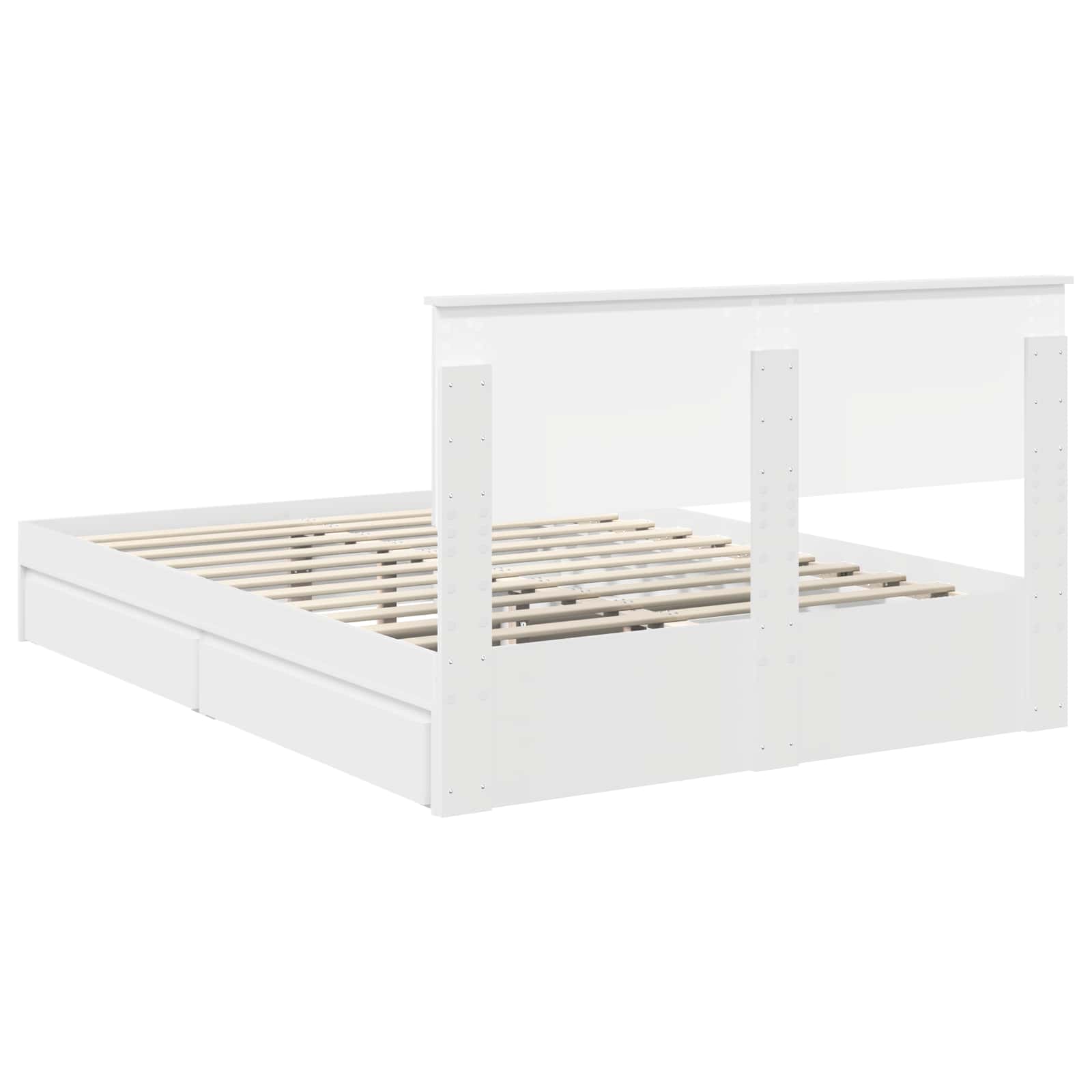 Lit de Rangement Blanc 160 x 200 cm Bois d'ingénierie - XIOS