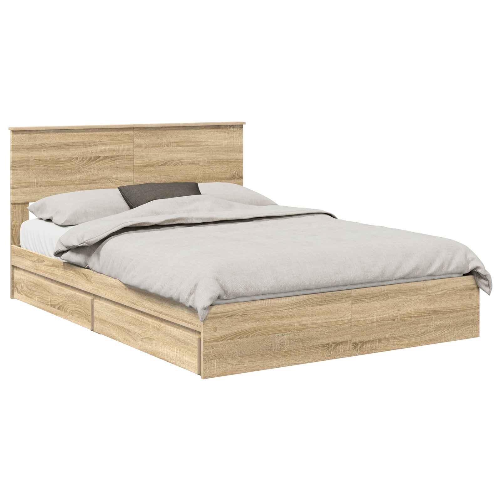 Lit de Rangement Chêne Sonoma 160 x 200 cm Bois d'ingénierie - XIOS