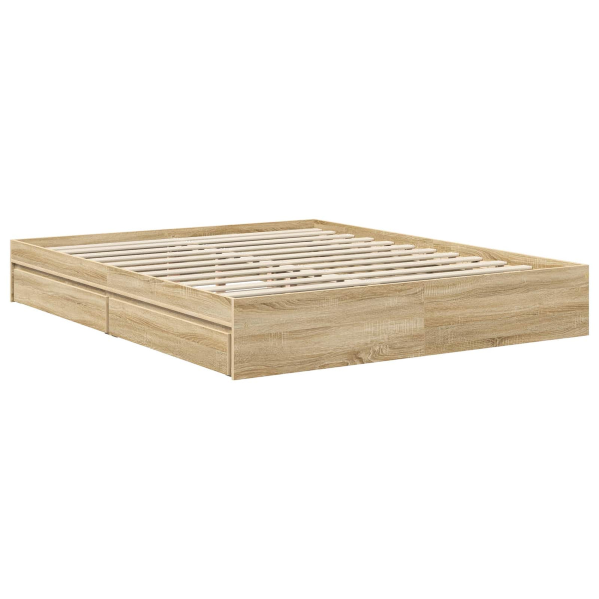 Lit de Rangement Chêne Sonoma 160 x 200 cm Bois d'ingénierie