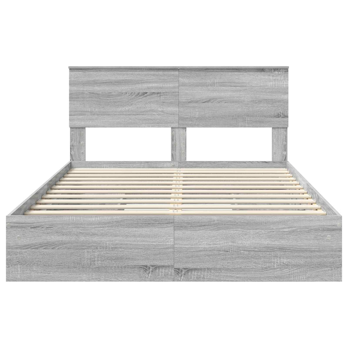 Lit de Rangement Gris Sonoma 150 x 200 cm Bois d'ingénierie