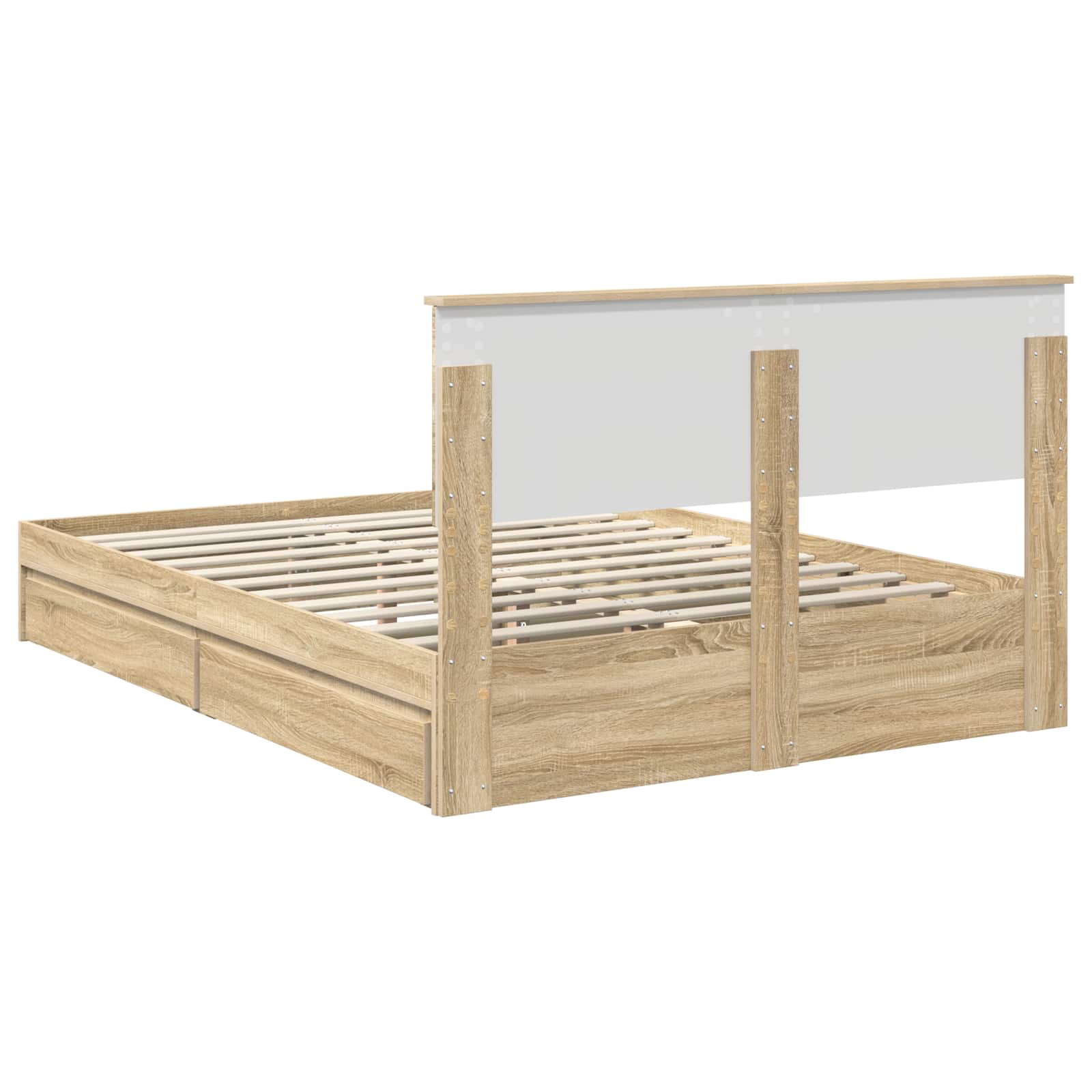 Lit de Rangement Chêne Sonoma 140 x 190 cm Bois d'ingénierie - XIOS