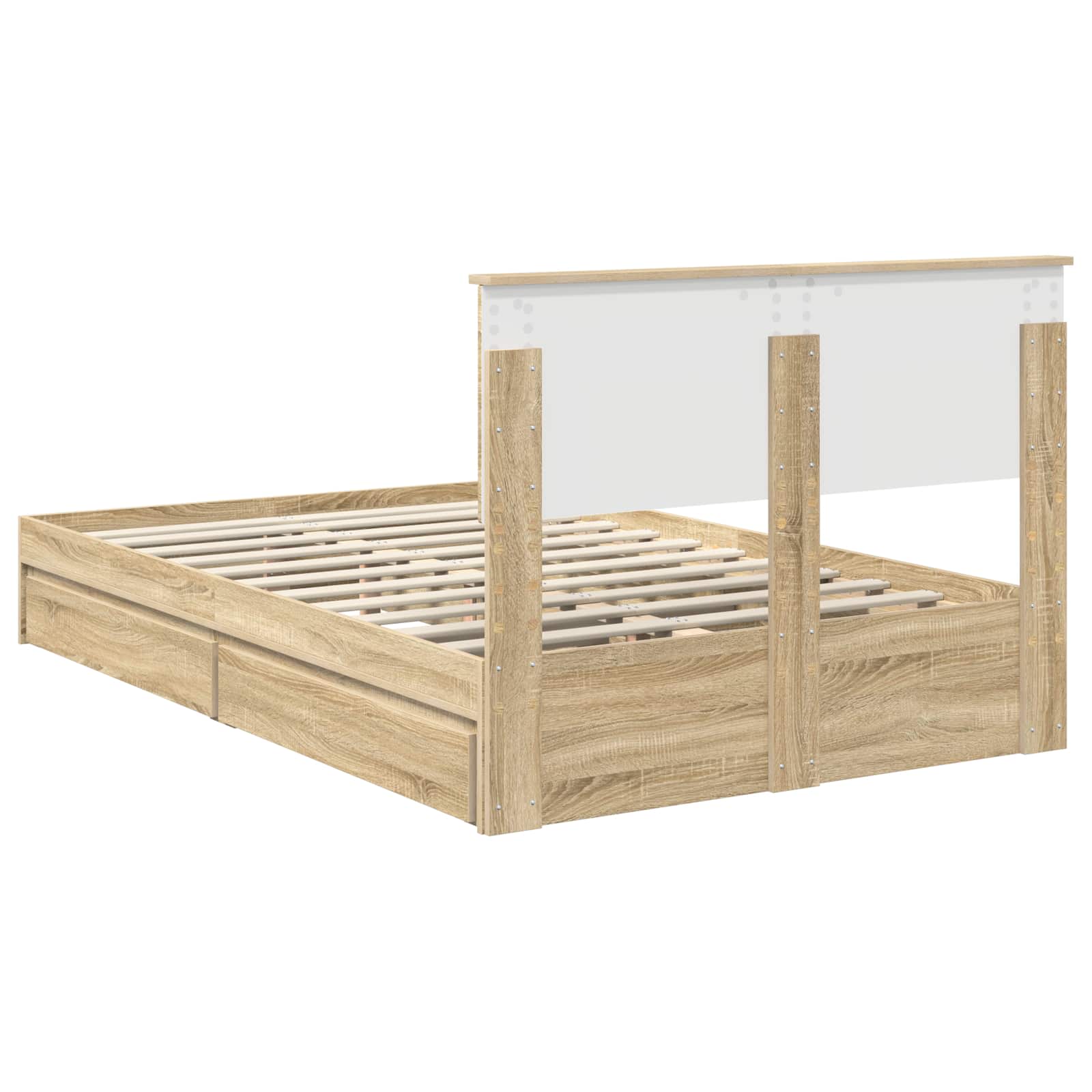 Lit de Rangement Chêne Sonoma 135 x 190 cm Bois d'ingénierie - XIOS