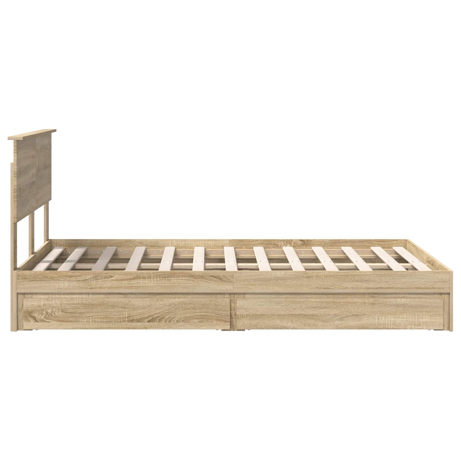 Lit de Rangement Chêne Sonoma 135 x 190 cm Bois d'ingénierie - XIOS