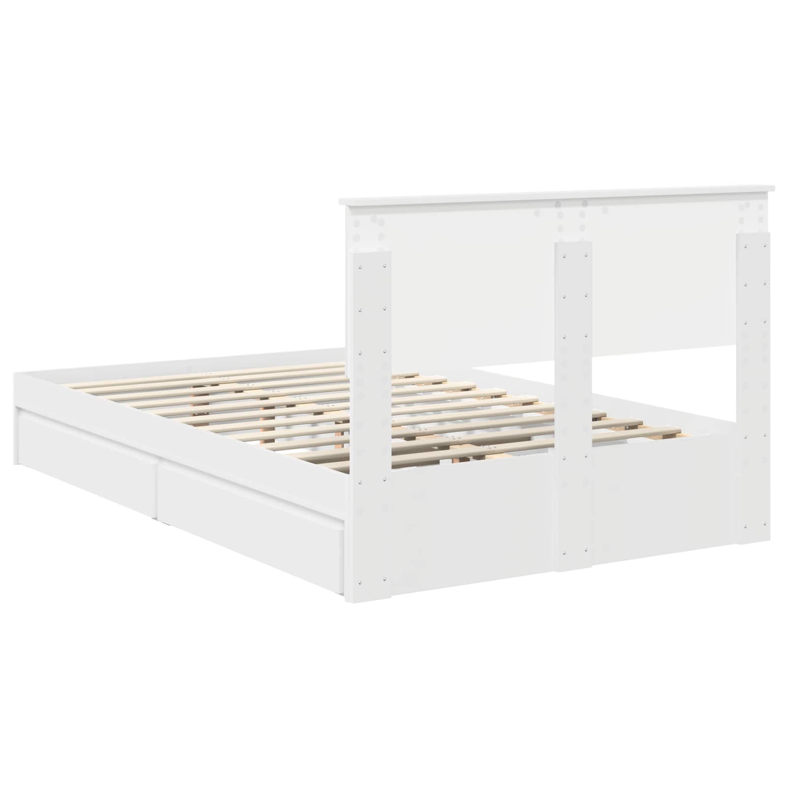 Lit de Rangement Blanc 120 x 200 cm Bois d'ingénierie - XIOS