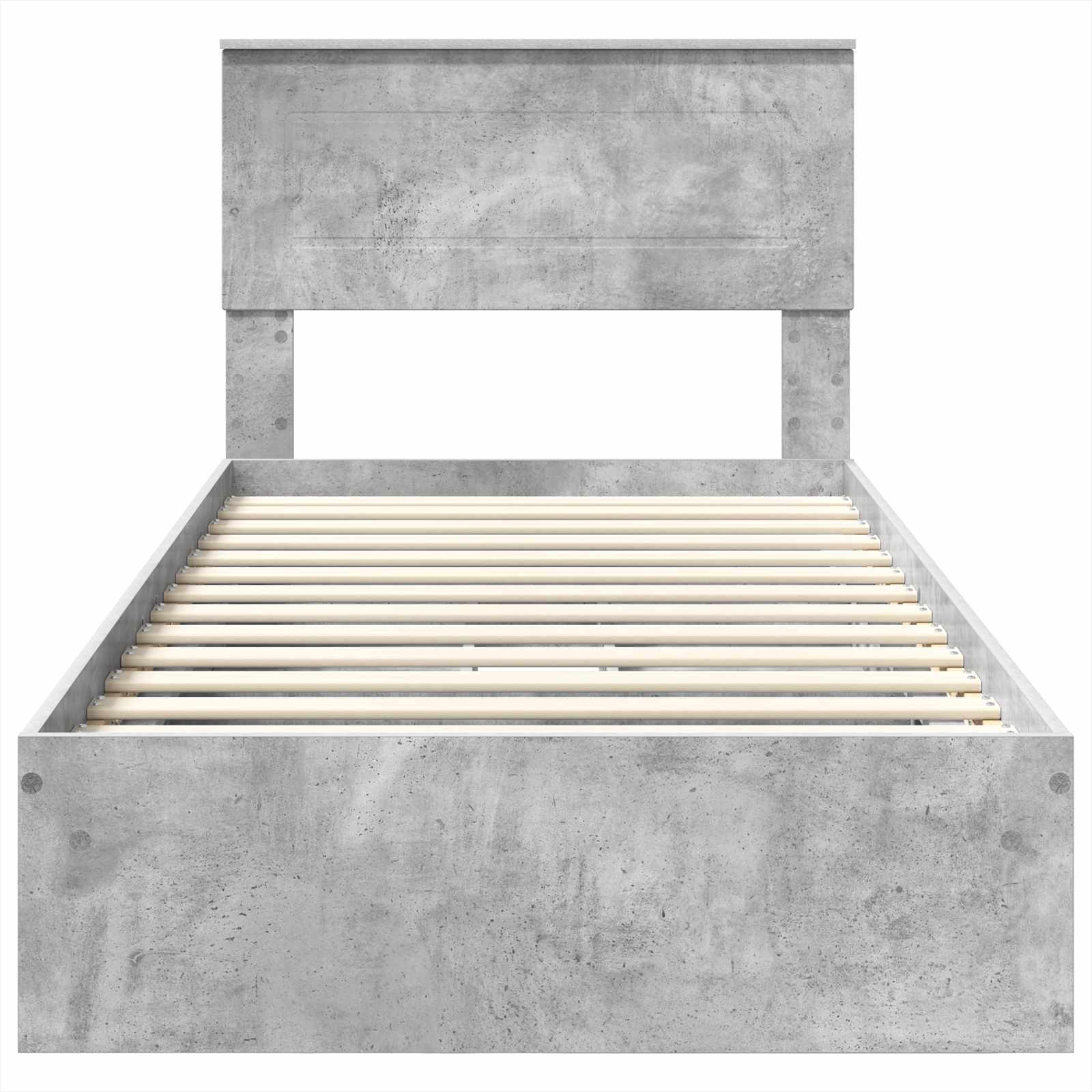 Lit de Rangement Gris béton 90 x 200 cm Bois d'ingénierie - XIOS