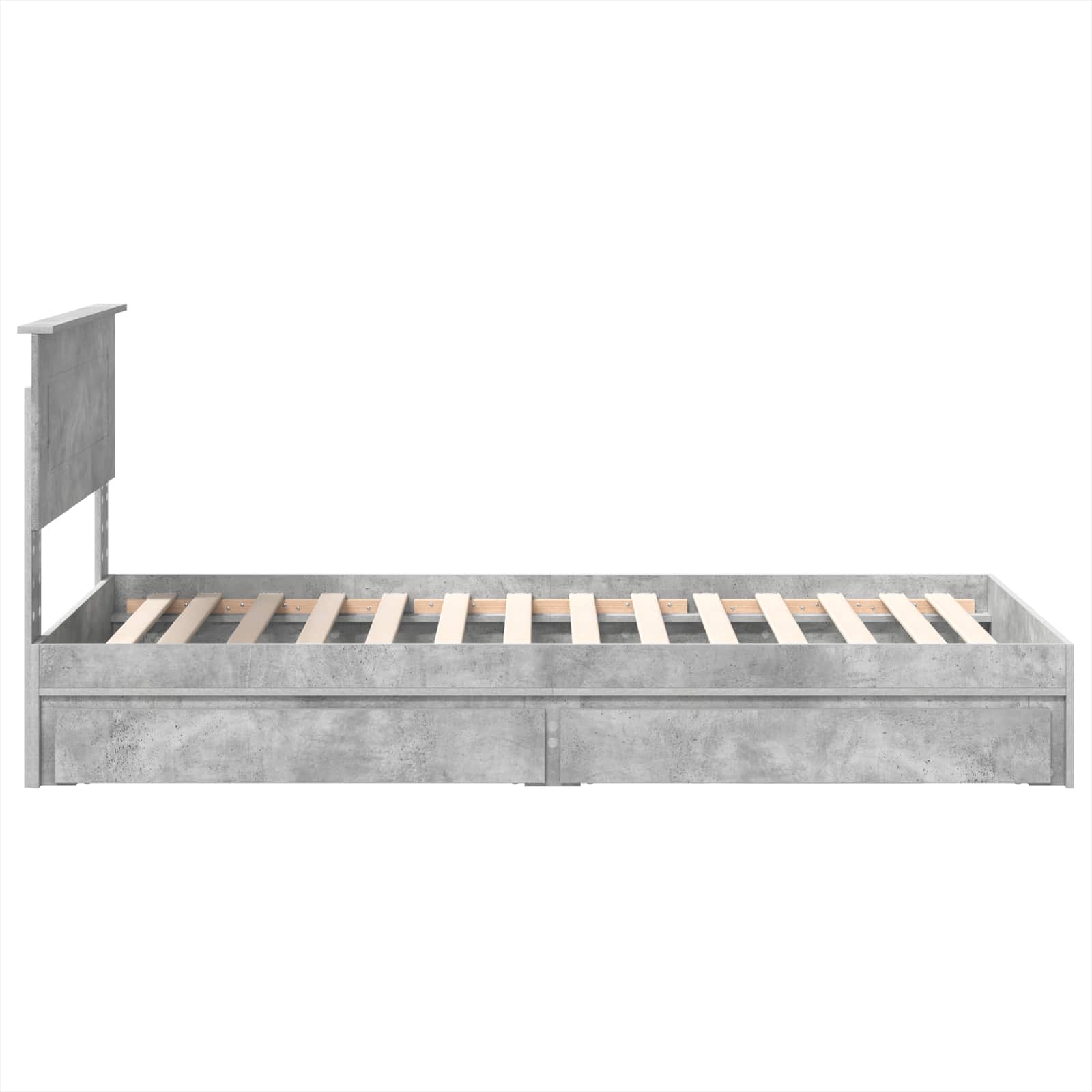 Lit de Rangement Gris béton 90 x 200 cm Bois d'ingénierie - XIOS