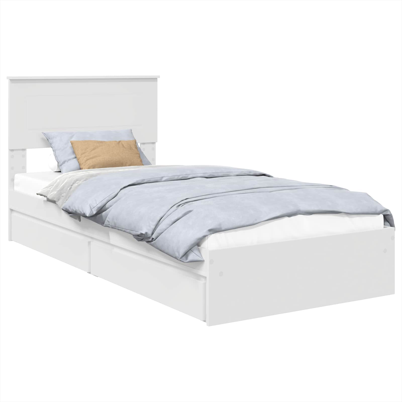 Lit de Rangement Blanc 75 x 190 cm Bois d'ingénierie - XIOS