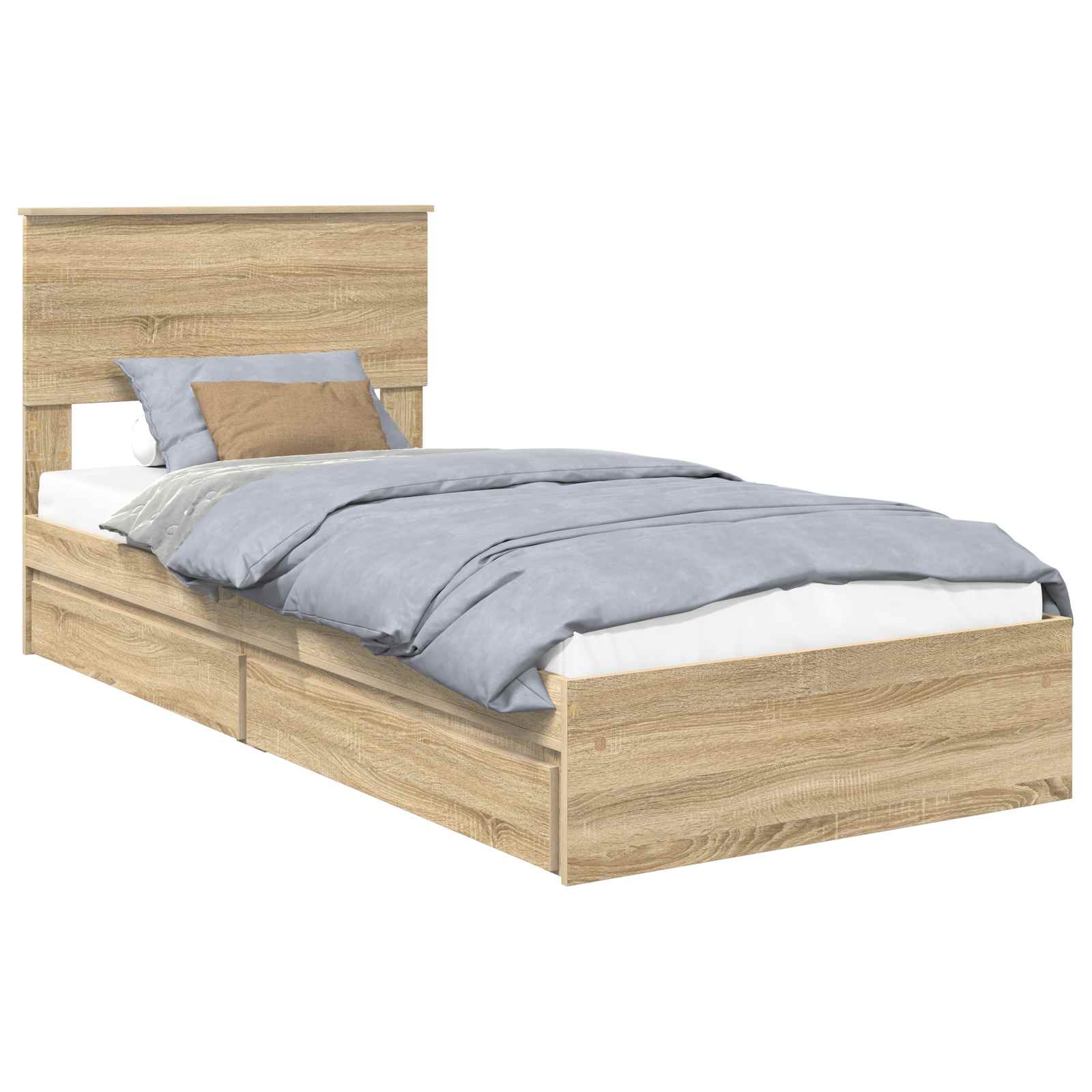 Lit de Rangement Chêne Sonoma 75 x 190 cm Bois d'ingénierie - XIOS
