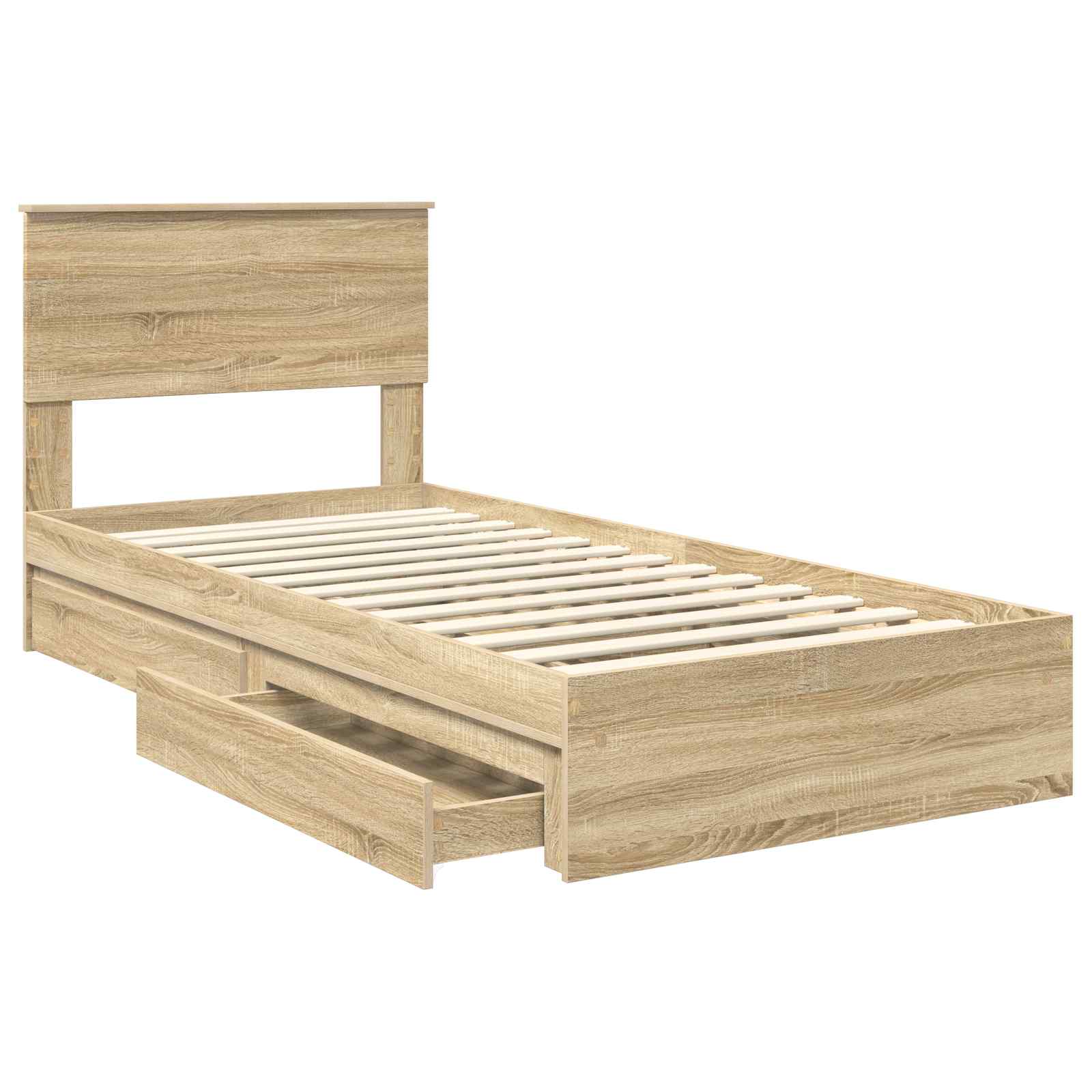 Lit de Rangement Chêne Sonoma 75 x 190 cm Bois d'ingénierie - XIOS