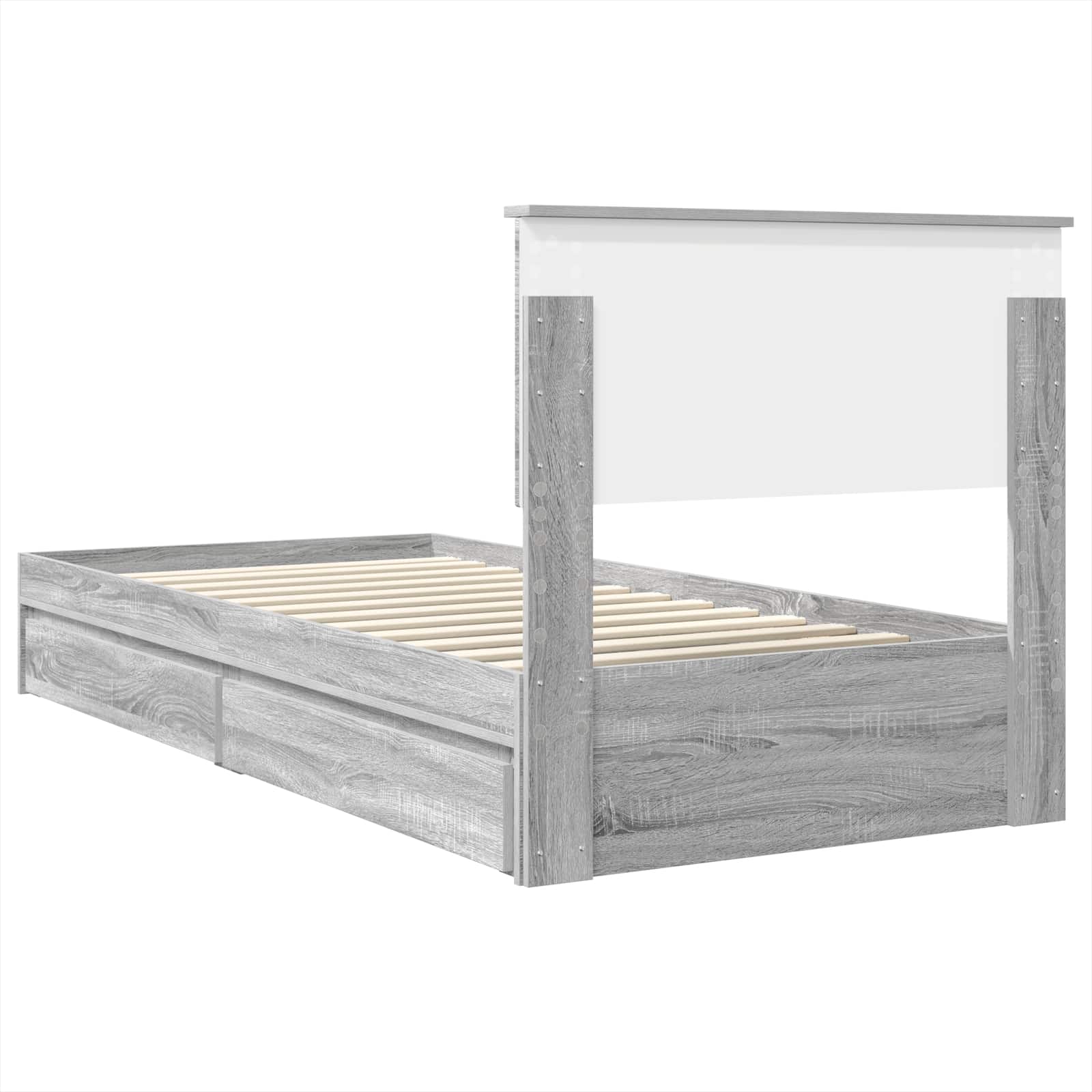 Lit de Rangement Gris Sonoma 75 x 190 cm Bois d'ingénierie - XIOS