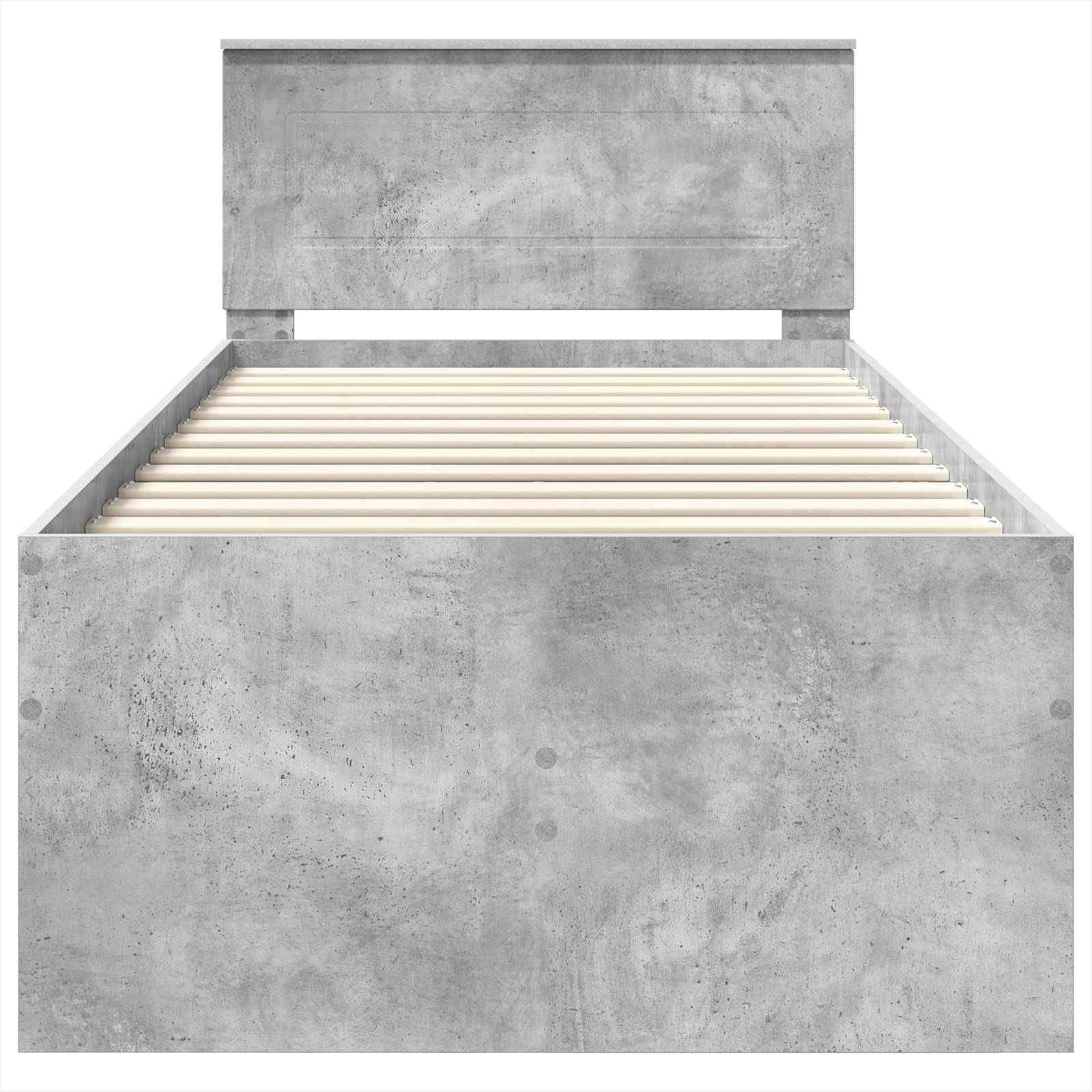 Lit d'appoint Gris béton et noir 100 x 200 cm Bois d'ingénierie - XIOS