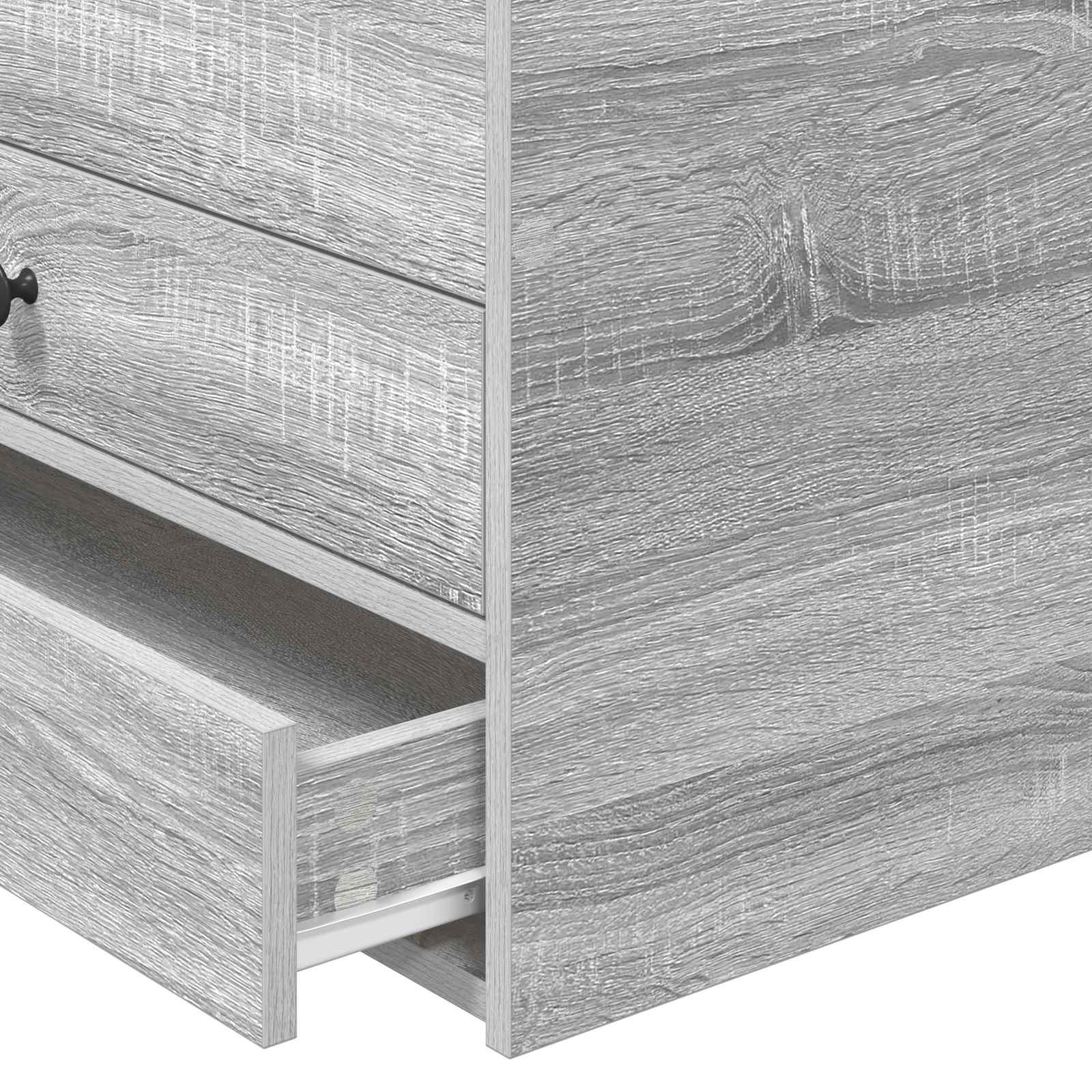 Lit d'appoint avec tiroir Gris Sonoma et noir 100 x 200 cm - XIOS