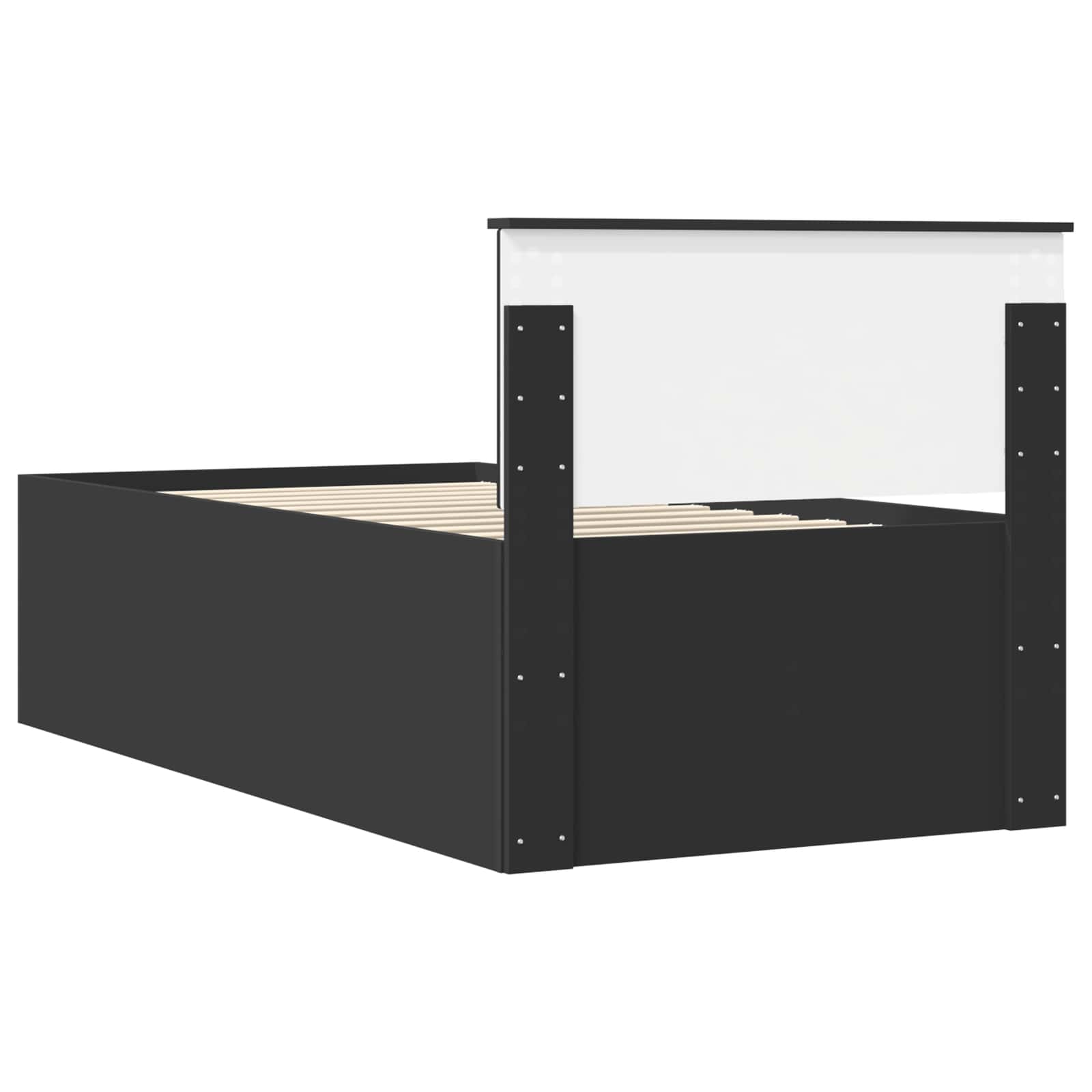 Lit d'appoint avec tiroir Noir 75 x 190 cm Bois d'ingénierie - XIOS