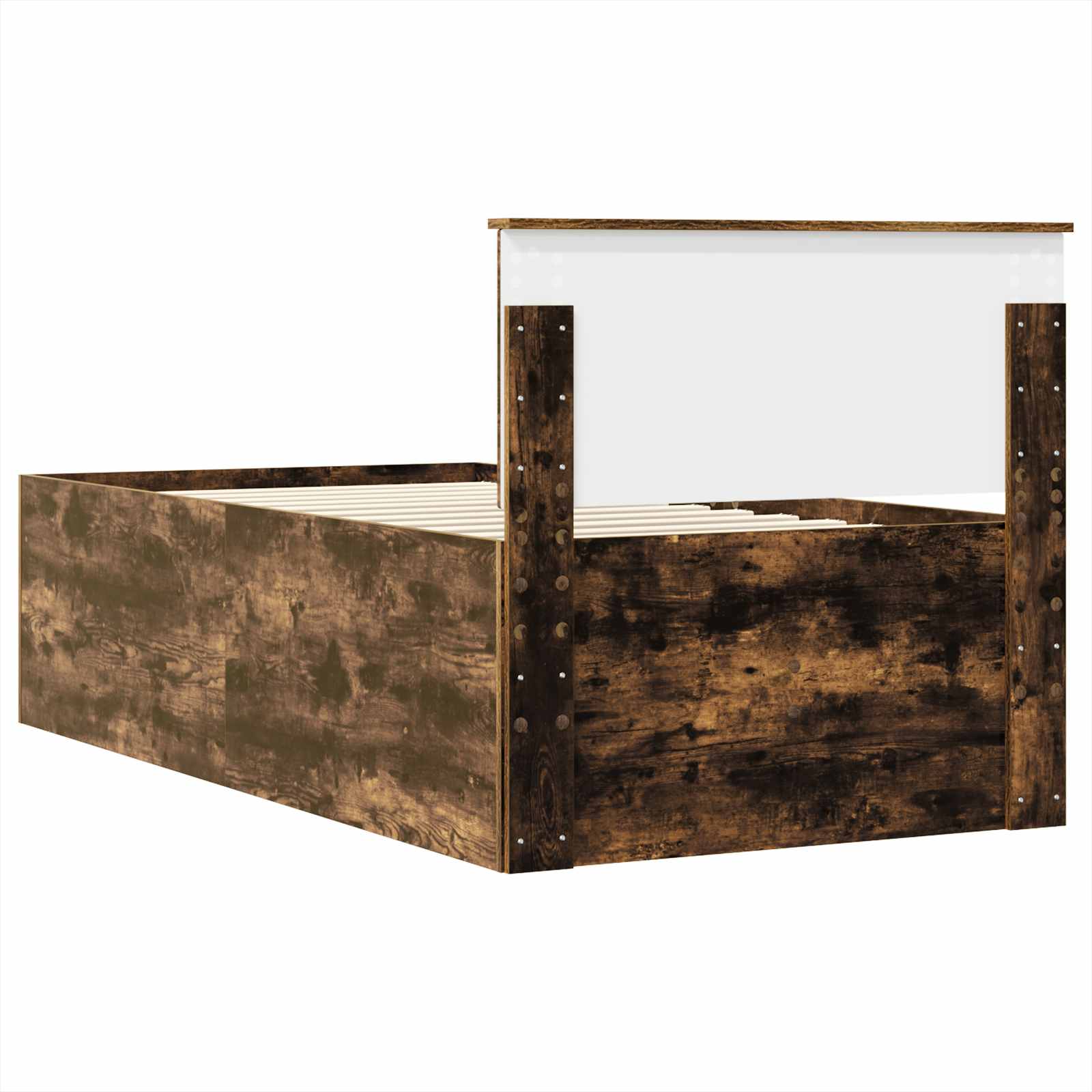 Lit d'appoint Chêne fumé et noir 75 x 190 cm Bois d'ingénierie - XIOS