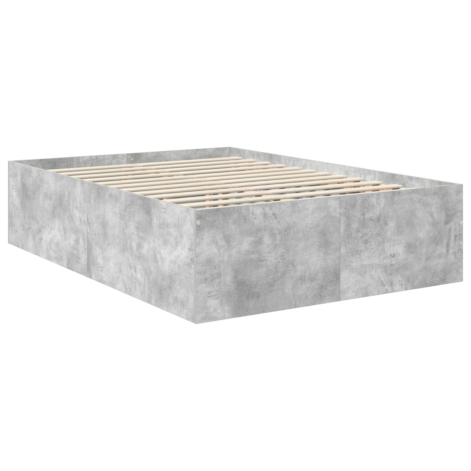 Cadre de lit Gris béton 150 x 200 cm Bois d'ingénierie - XIOS