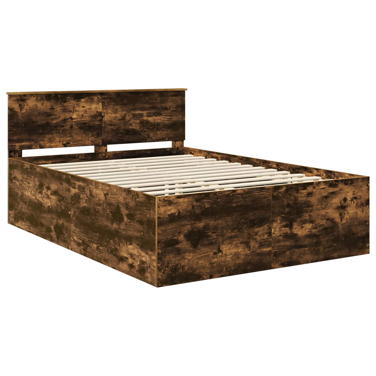 Cadre de lit Chêne fumé 150 x 200 cm Bois d'ingénierie - XIOS