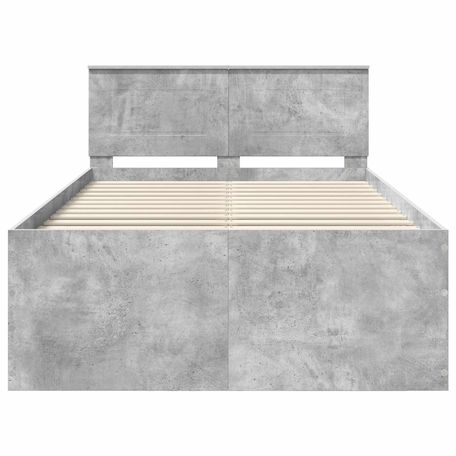 Cadre de lit Gris béton 135 x 190 cm Bois d'ingénierie - XIOS