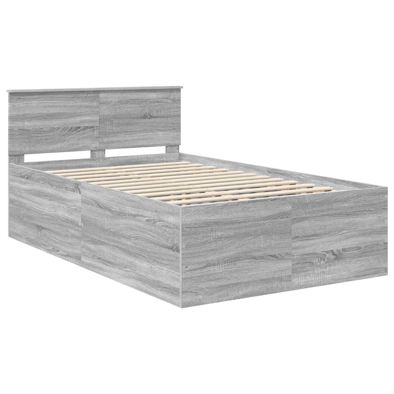 Cadre de lit Gris Sonoma 120 x 190 cm Bois d'ingénierie - XIOS