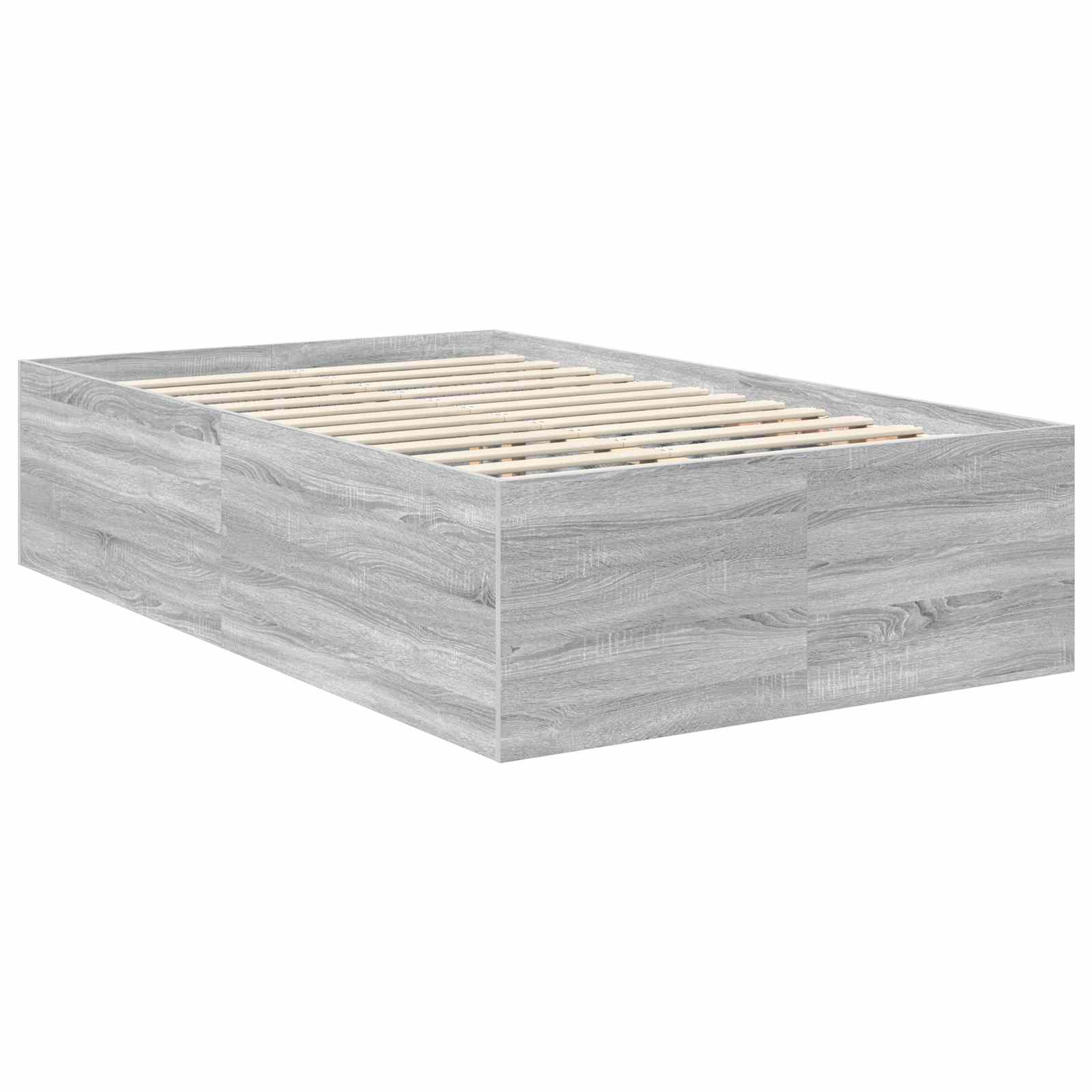 Cadre de lit Gris Sonoma 120 x 190 cm Bois d'ingénierie - XIOS