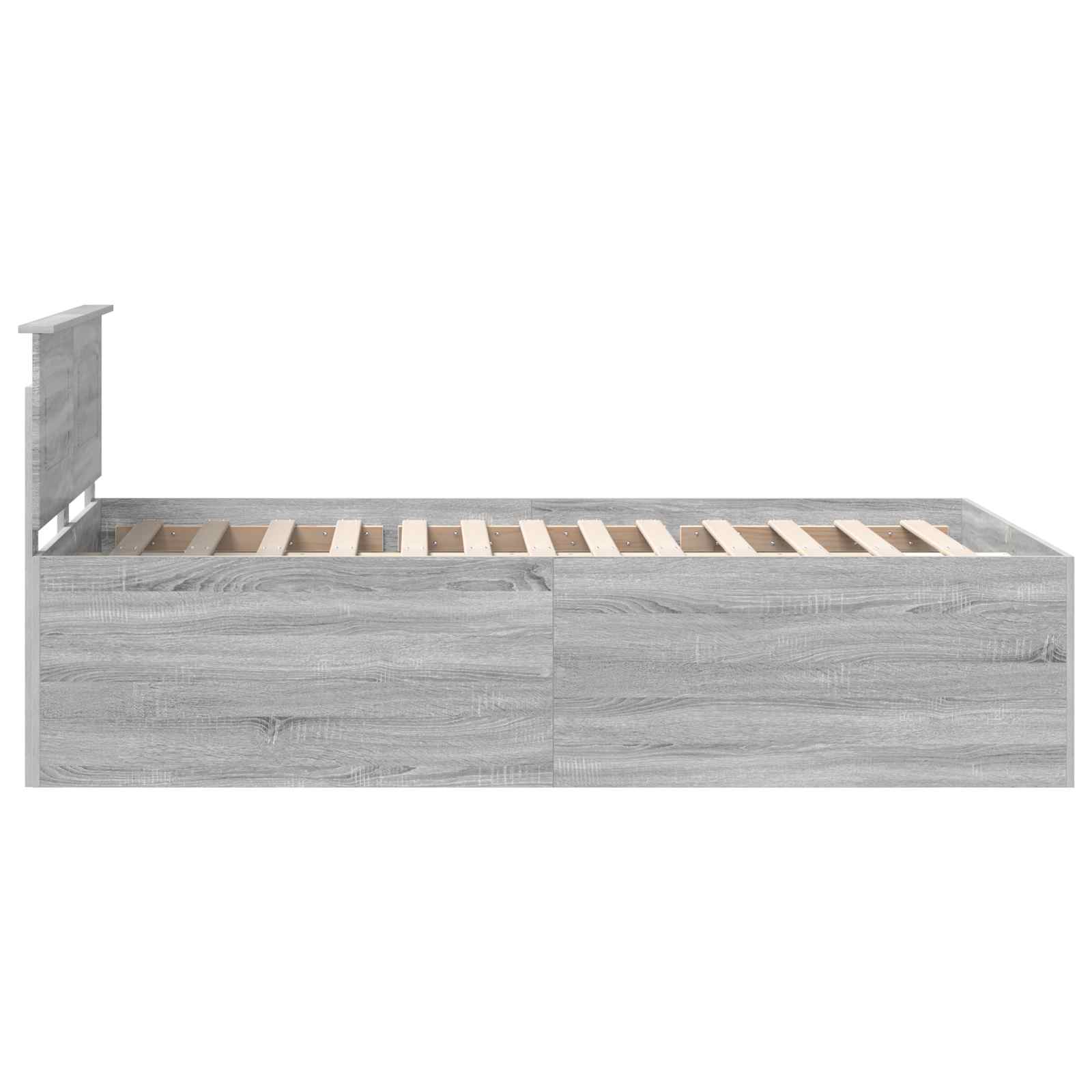 Cadre de lit Gris Sonoma 120 x 190 cm Bois d'ingénierie - XIOS
