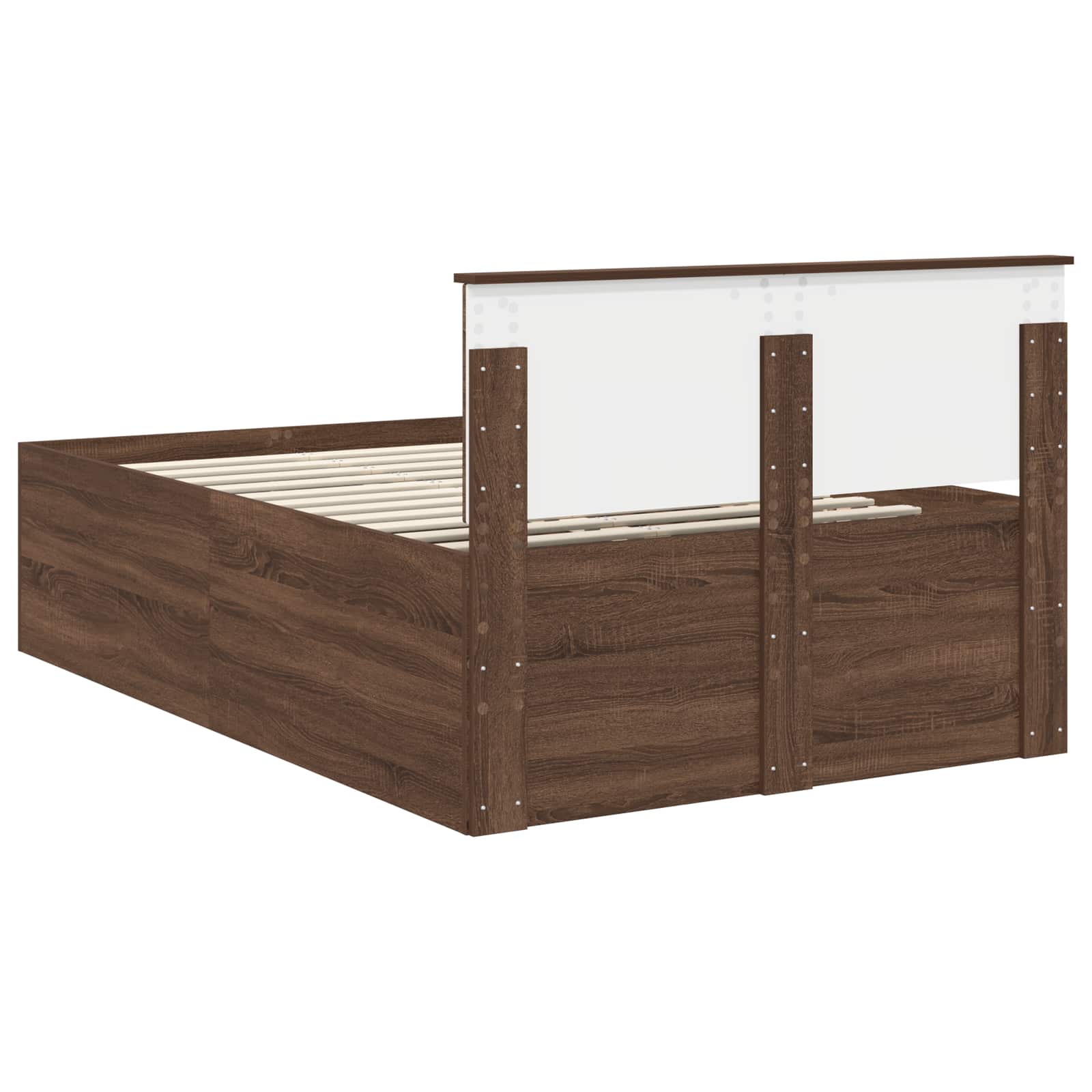 Cadre de lit Chêne brun 120 x 190 cm Bois d'ingénierie - XIOS