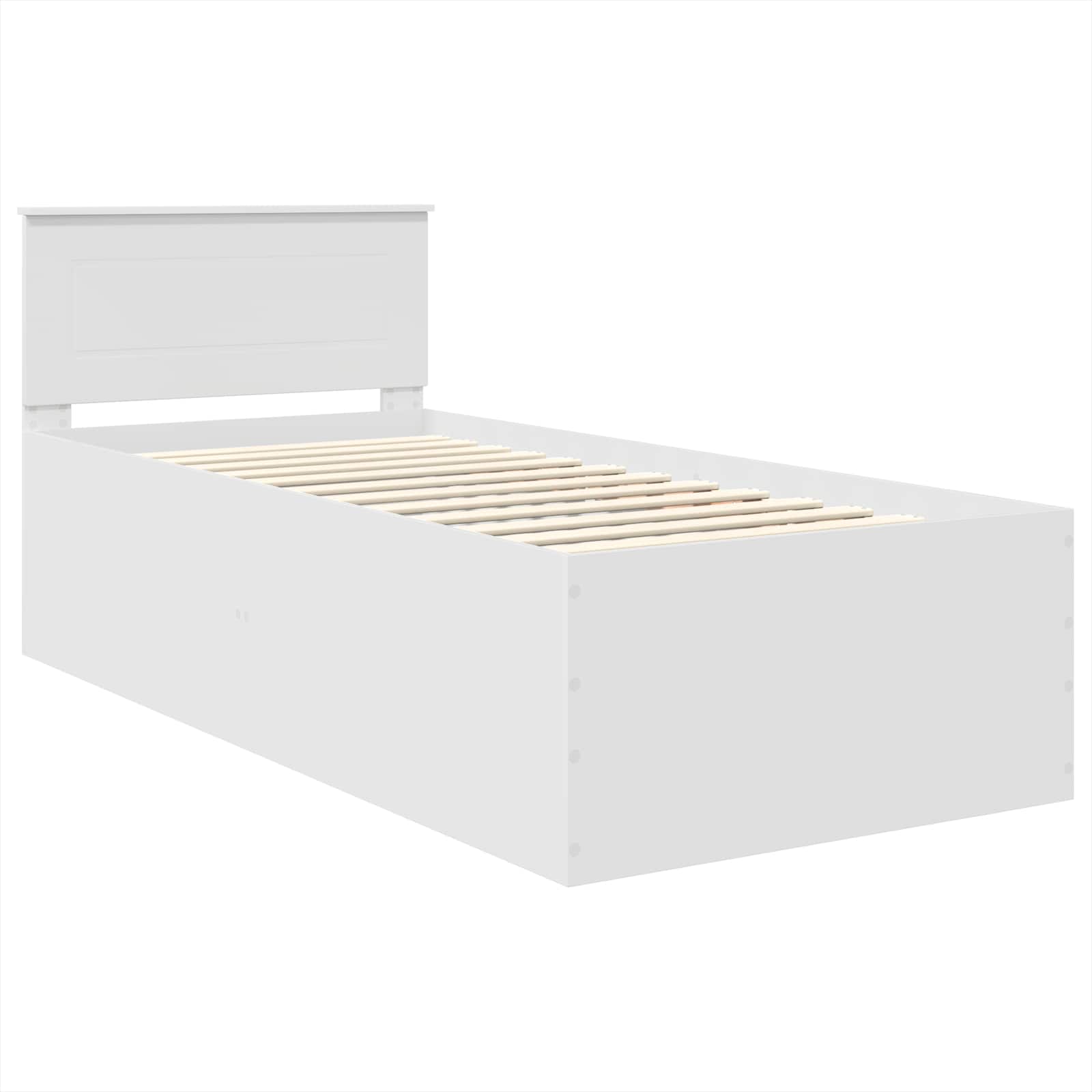 Cadre de lit Blanc 75 x 190 cm Bois d'ingénierie - XIOS