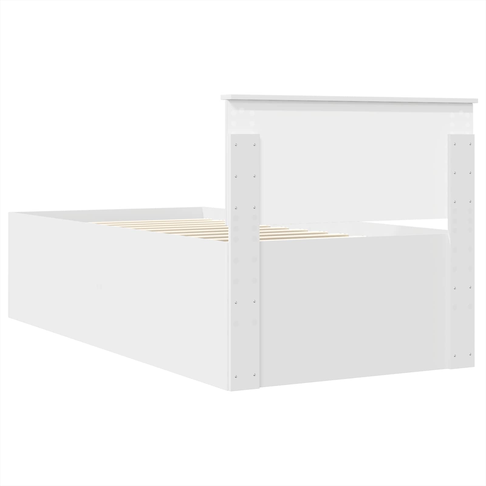 Cadre de lit Blanc 75 x 190 cm Bois d'ingénierie - XIOS