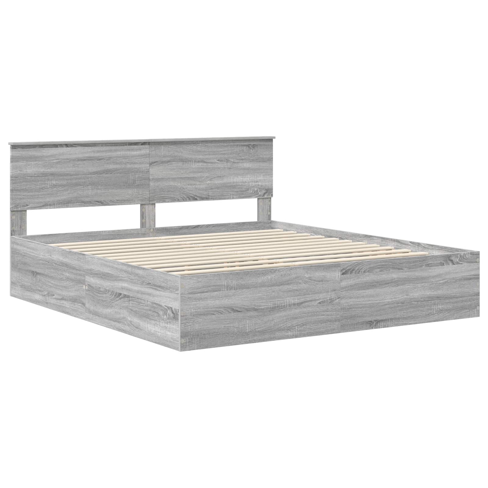 Cadre de lit Gris Sonoma 200 x 200 cm Bois d'ingénierie - XIOS