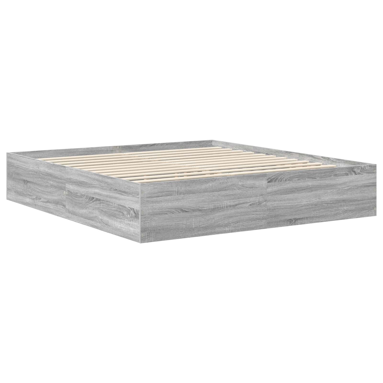 Cadre de lit Gris Sonoma 200 x 200 cm Bois d'ingénierie - XIOS