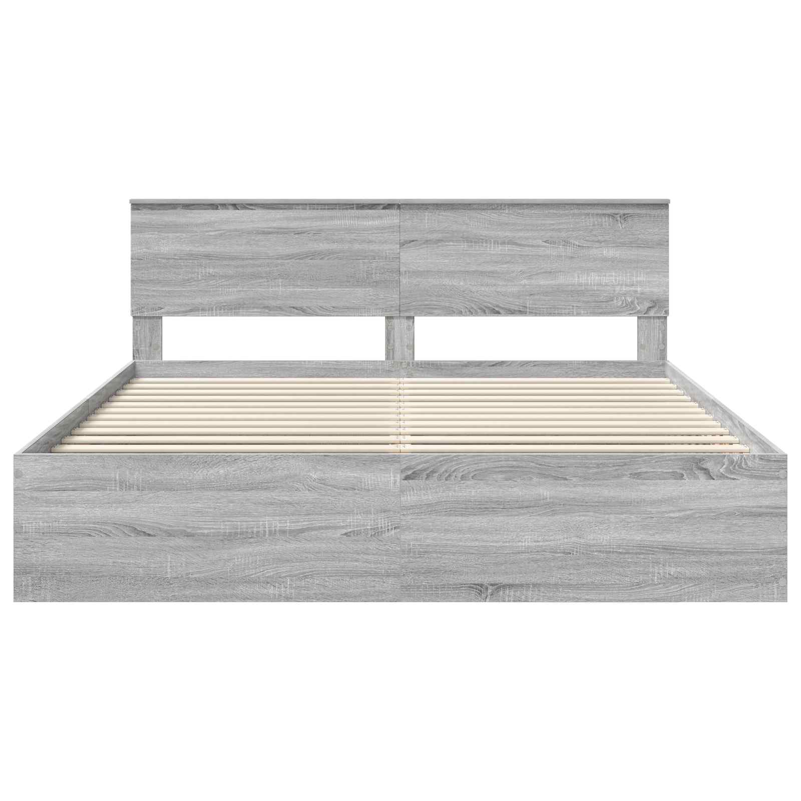 Cadre de lit Gris Sonoma 200 x 200 cm Bois d'ingénierie - XIOS