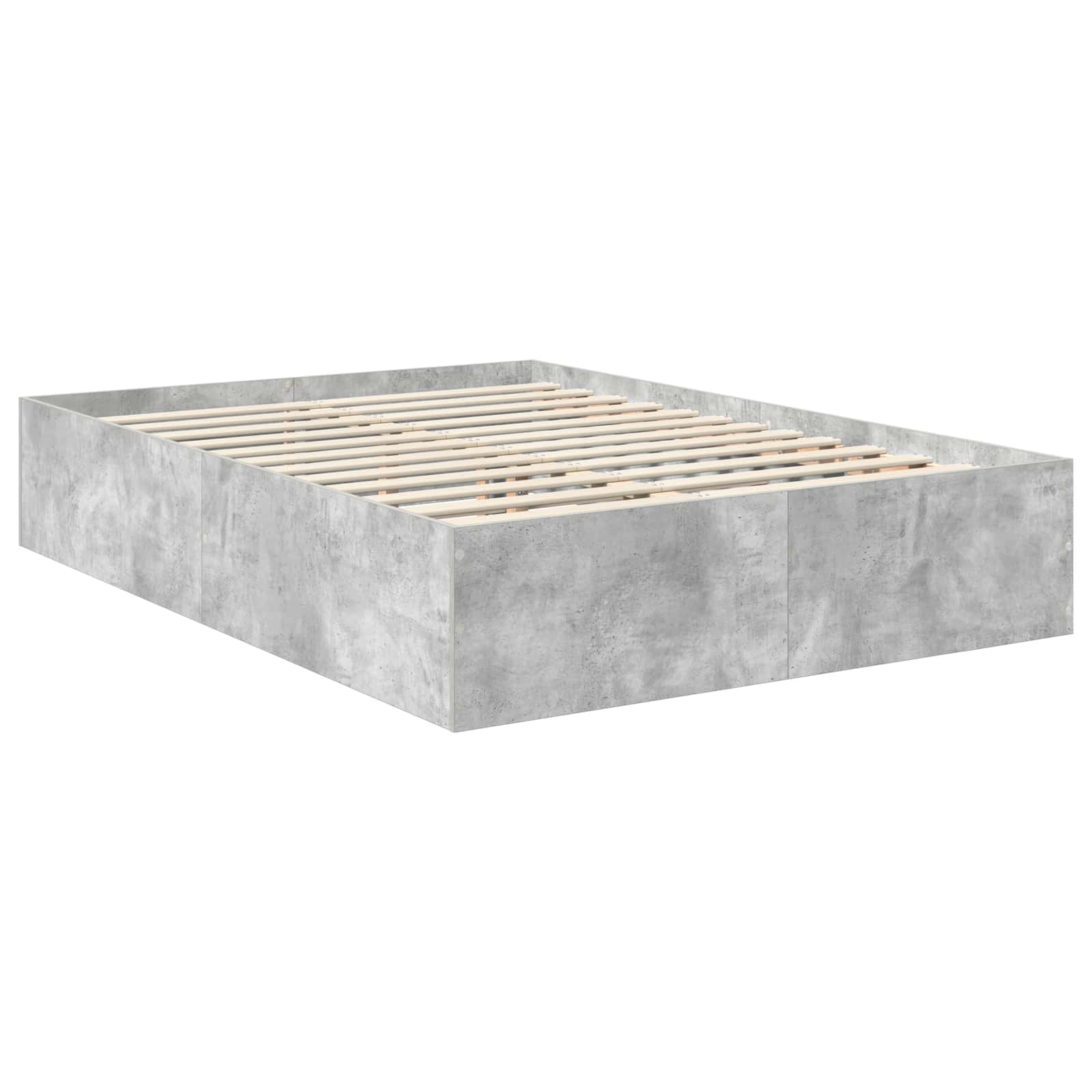 Cadre de lit Gris béton 150 x 200 cm Bois d'ingénierie - XIOS