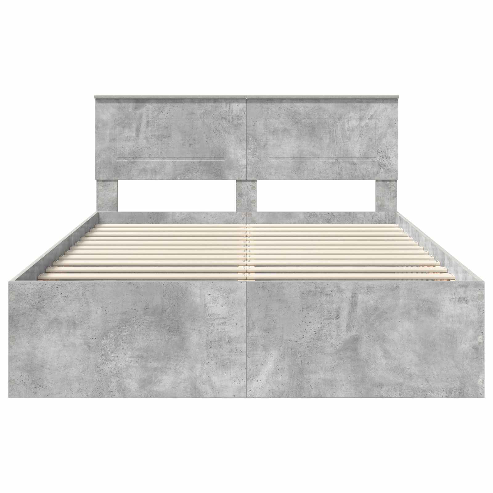 Cadre de lit Gris béton 150 x 200 cm Bois d'ingénierie - XIOS