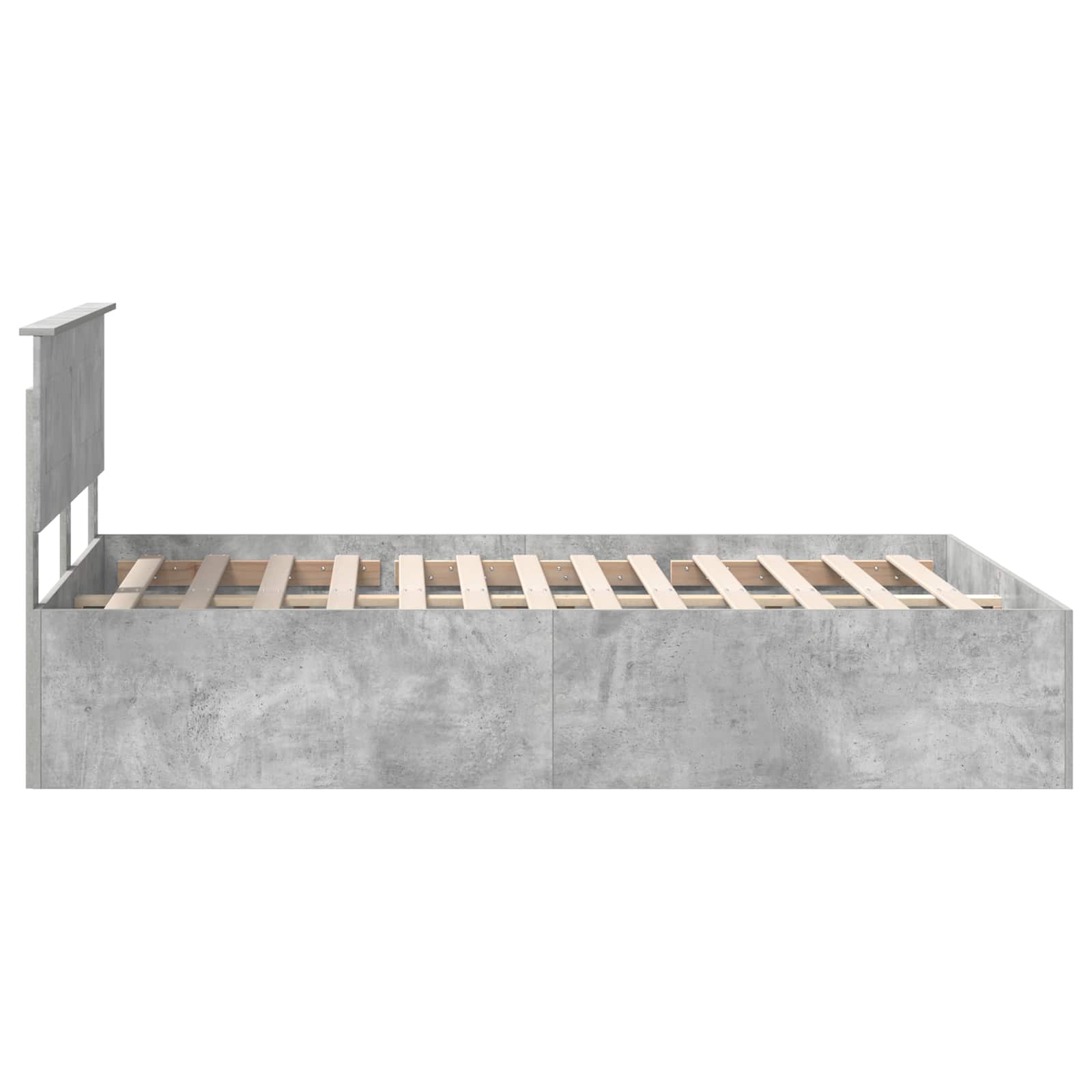 Cadre de lit Gris béton 150 x 200 cm Bois d'ingénierie - XIOS