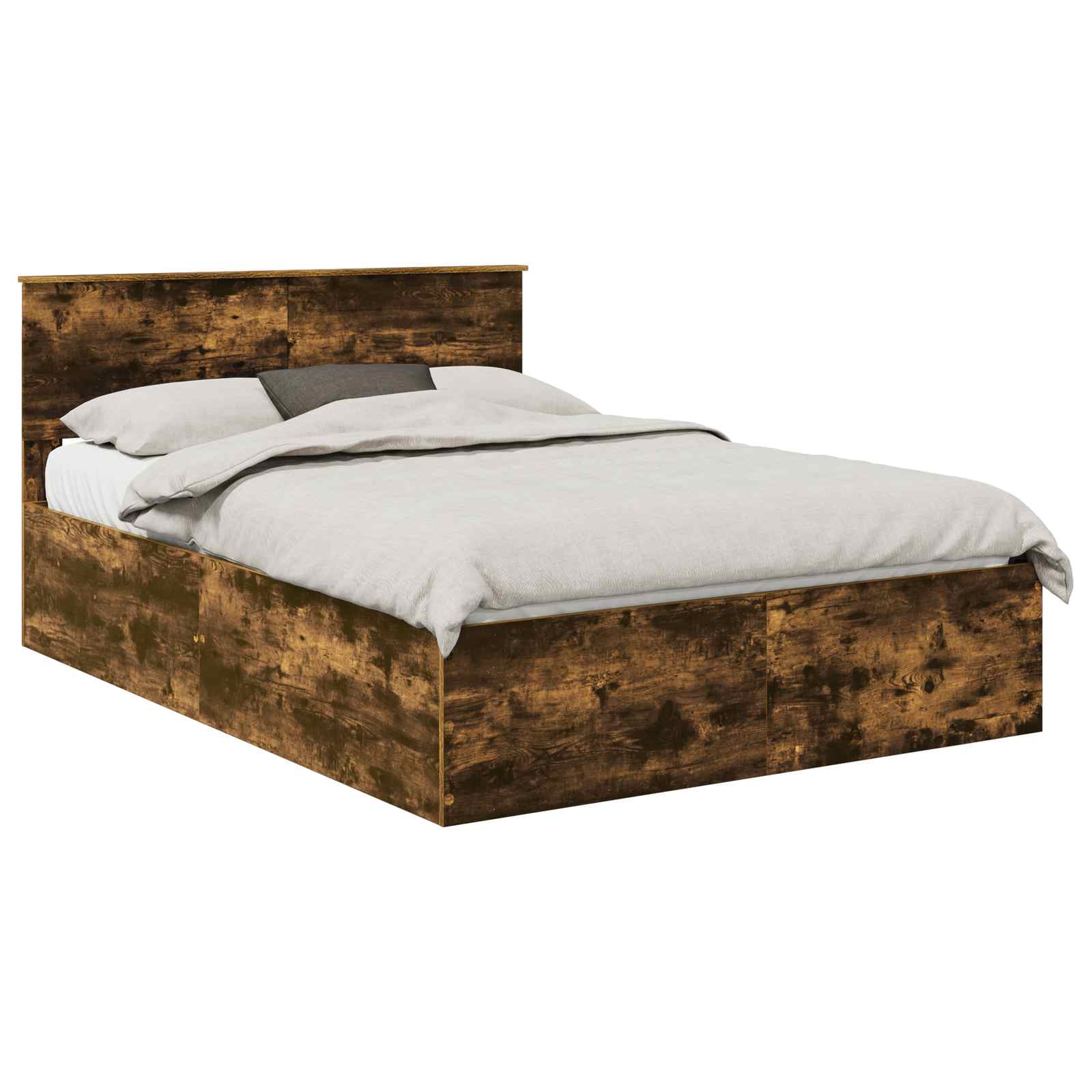 Cadre de lit Chêne fumé 150 x 200 cm Bois d'ingénierie - XIOS