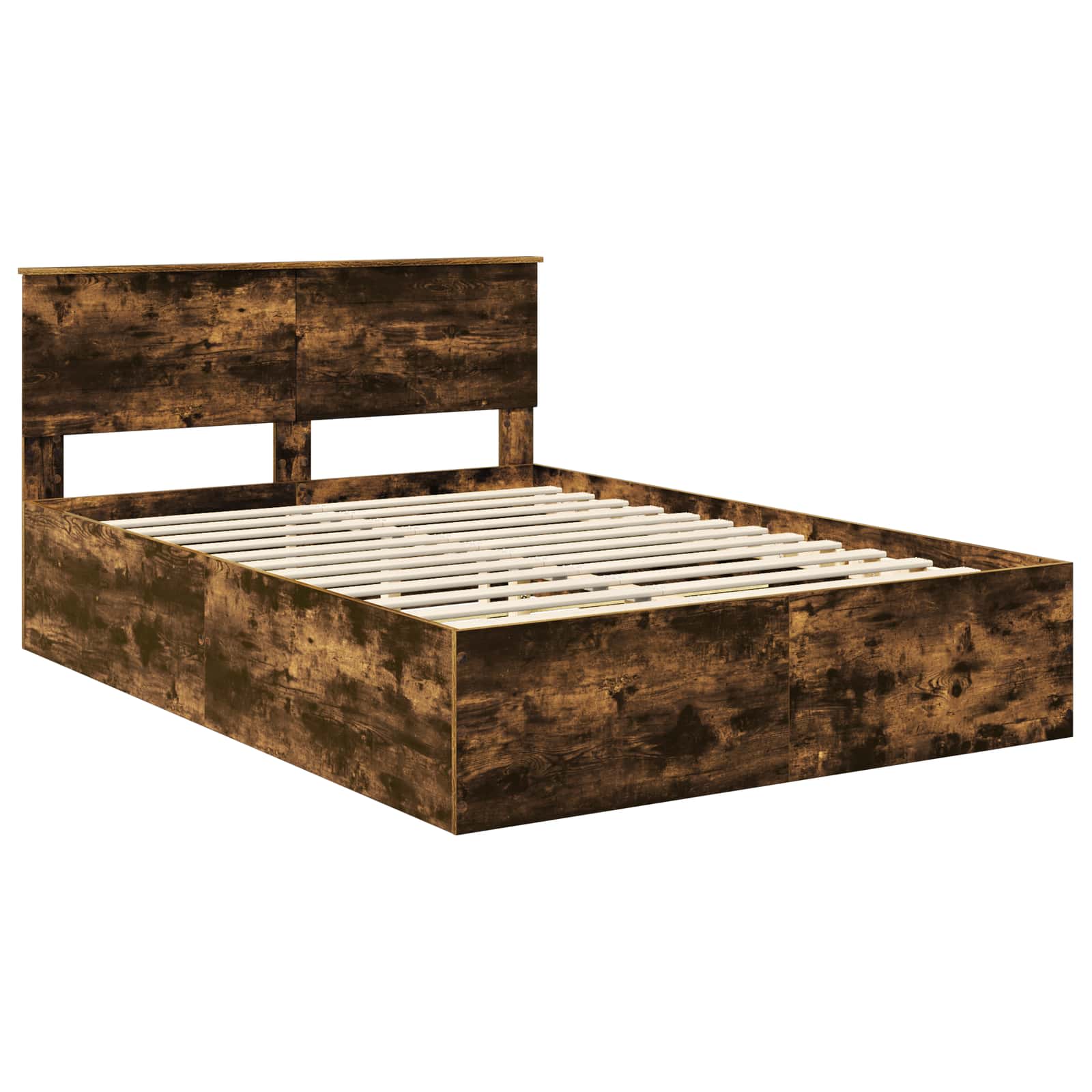 Cadre de lit Chêne fumé 150 x 200 cm Bois d'ingénierie - XIOS