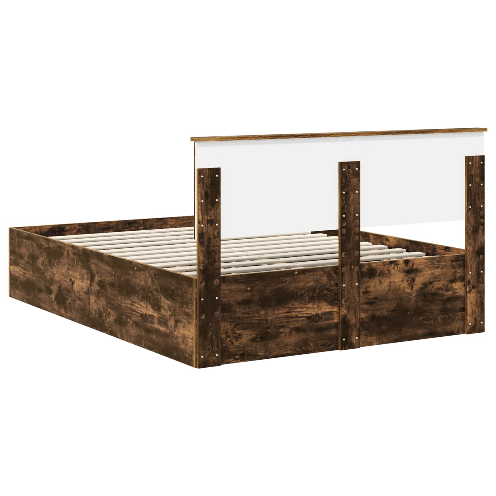 Cadre de lit Chêne fumé 150 x 200 cm Bois d'ingénierie - XIOS