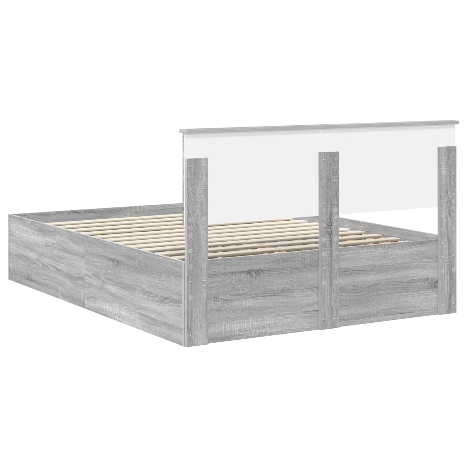 Cadre de lit Gris Sonoma 150 x 200 cm Bois d'ingénierie - XIOS