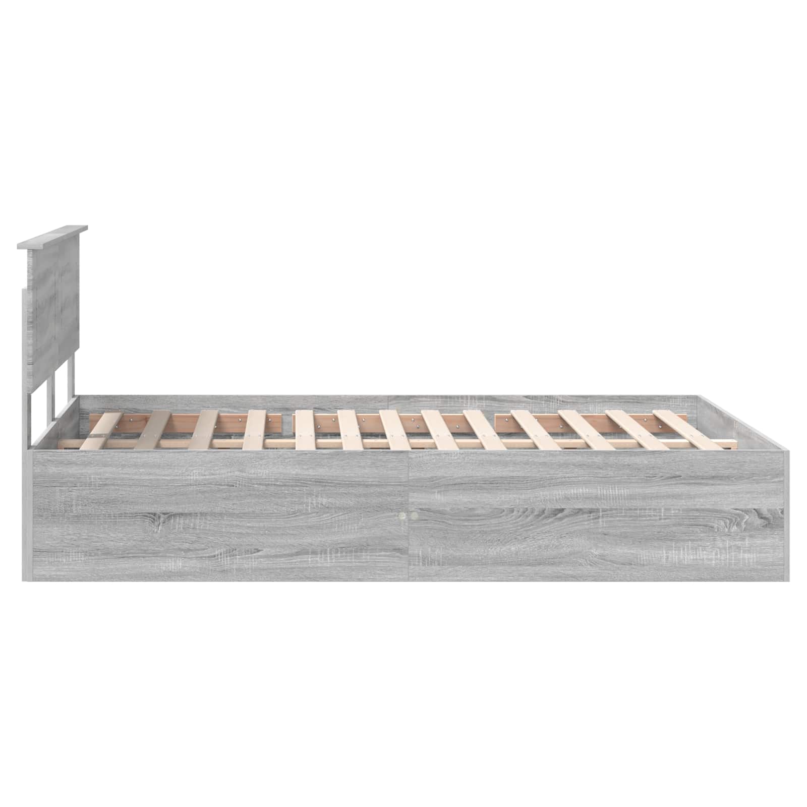 Cadre de lit Gris Sonoma 150 x 200 cm Bois d'ingénierie - XIOS