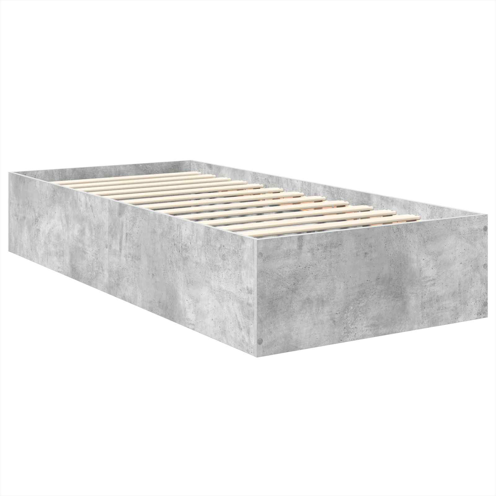 Cadre de lit Gris béton 120 x 200 cm Bois d'ingénierie - XIOS